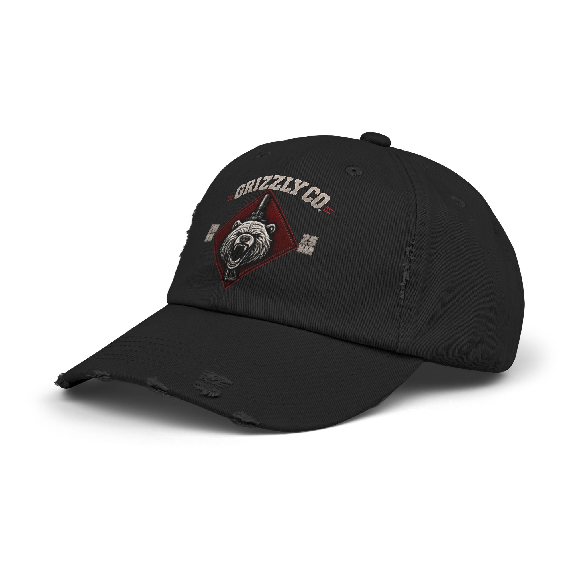 Distressed Bear Dad Hat – Vintage Rawr Bear Logo Cap