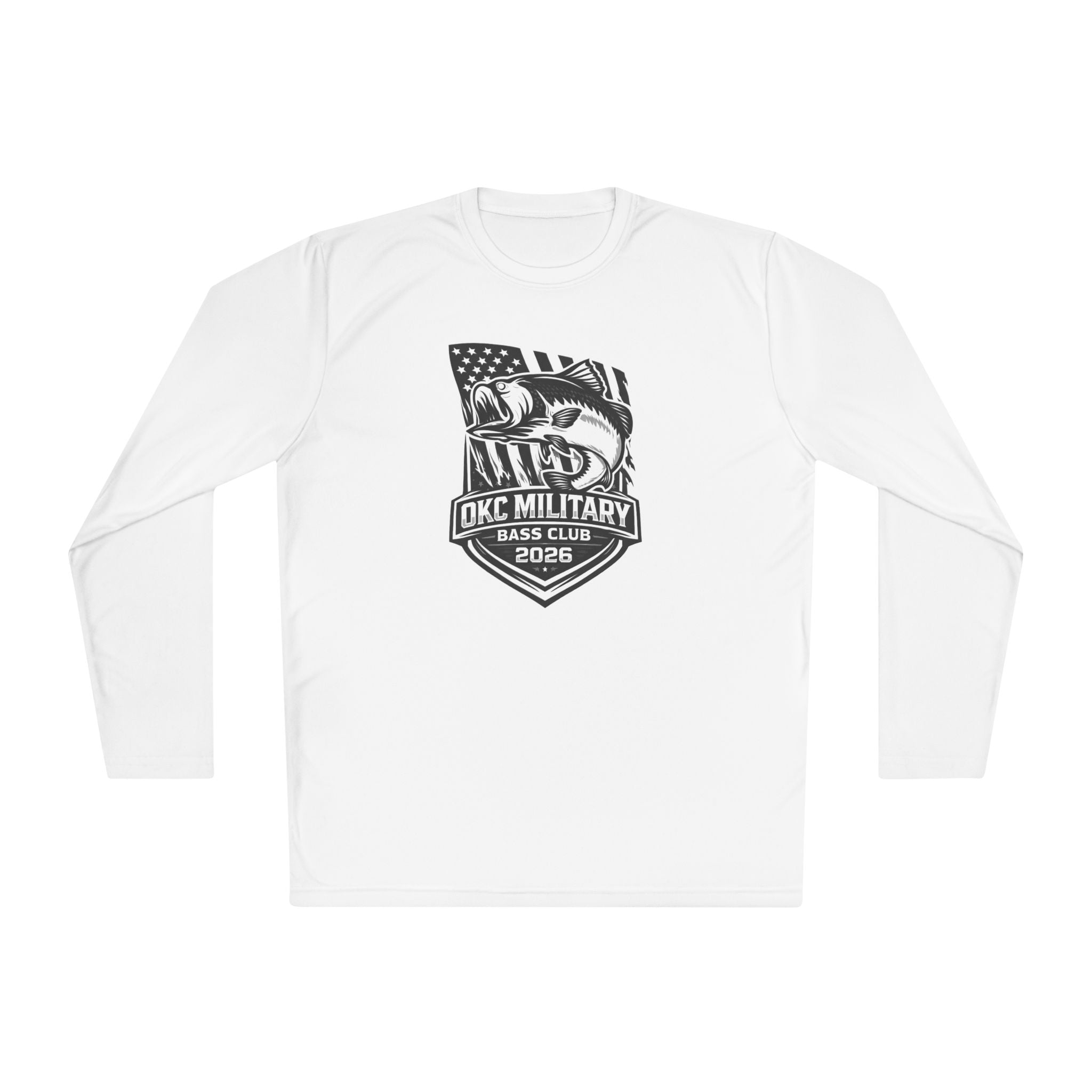 Military Bass Club Long Sleeve Tee — OKC Military Bass Club 2026 Fishing Shirt