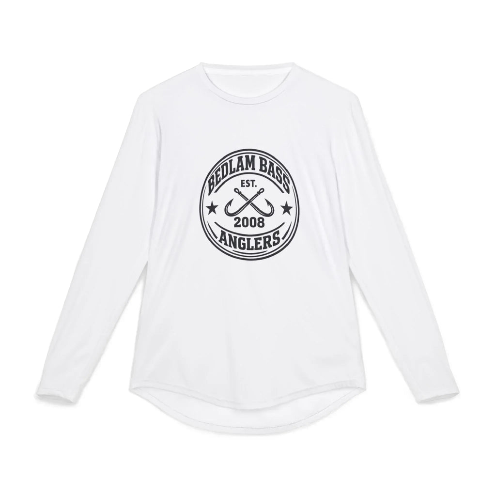 Anglers Badge Long Sleeve UV Shirt — Bedlam Bass Est. 2008 Fishing Tee
