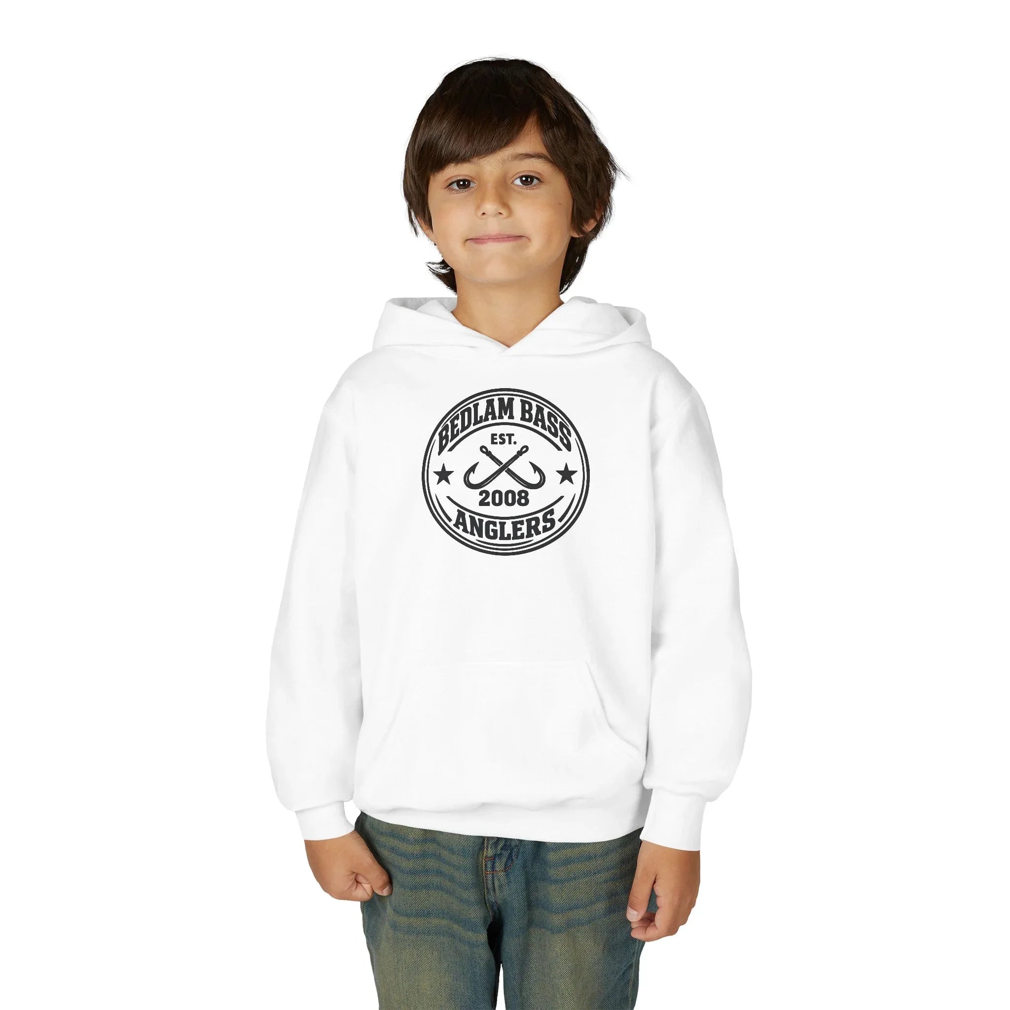 Youth Hoodie — Bedlam Bass Anglers 2008 Fishing Logo
