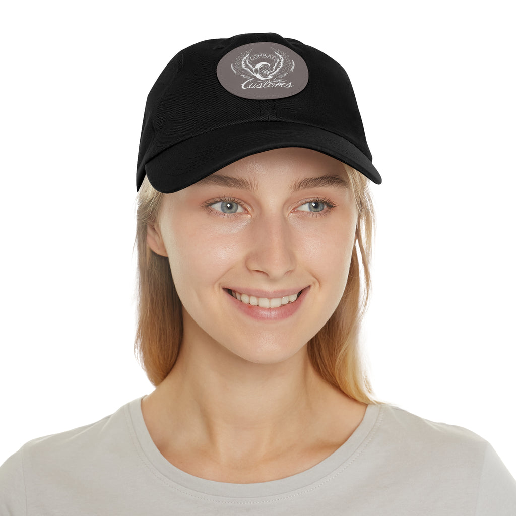 Vintage Motorcycle Customs Leather Patch Dad Hat