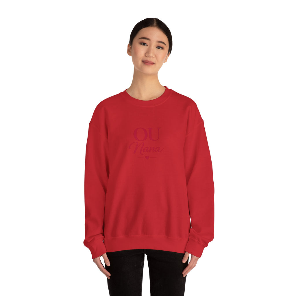 OU Nana Crewneck Sweatshirt — Cute Grandma Gift, Mom/Grandparent Shirt