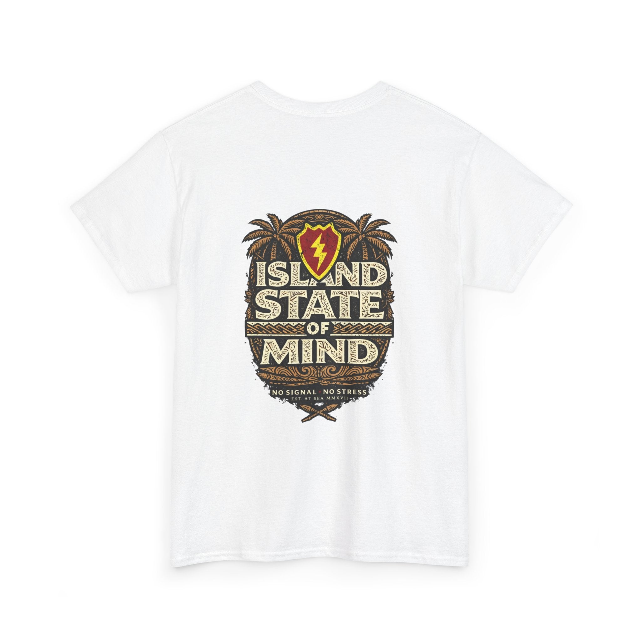 Island State of Mind T-Shirt | Retro Palm Trees Shield Graphic