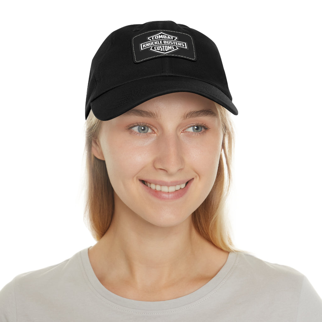 Combat Knuckle Busters Customs Leather Patch Dad Hat