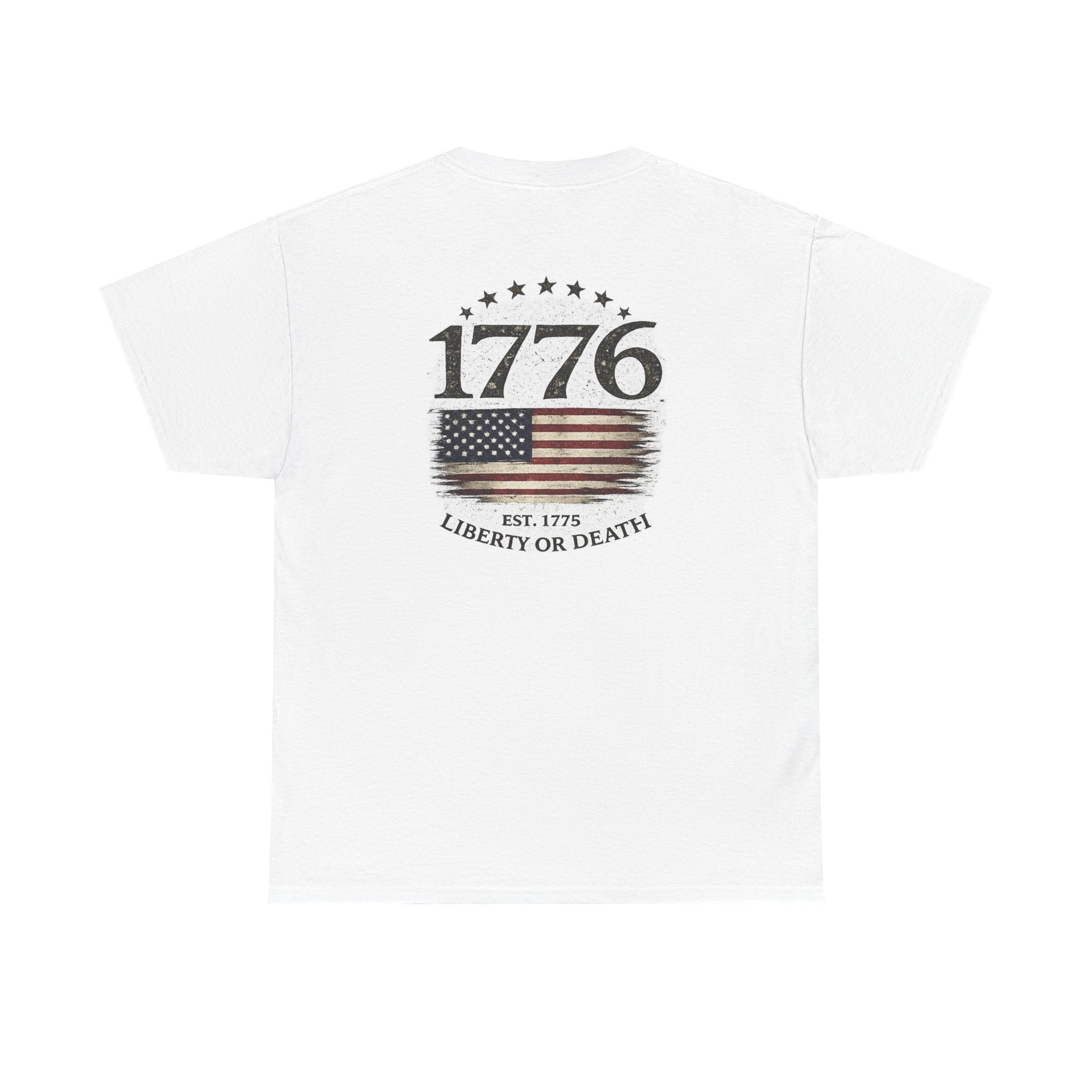 1776 American Flag T-Shirt — Liberty or Death Patriotic Tee