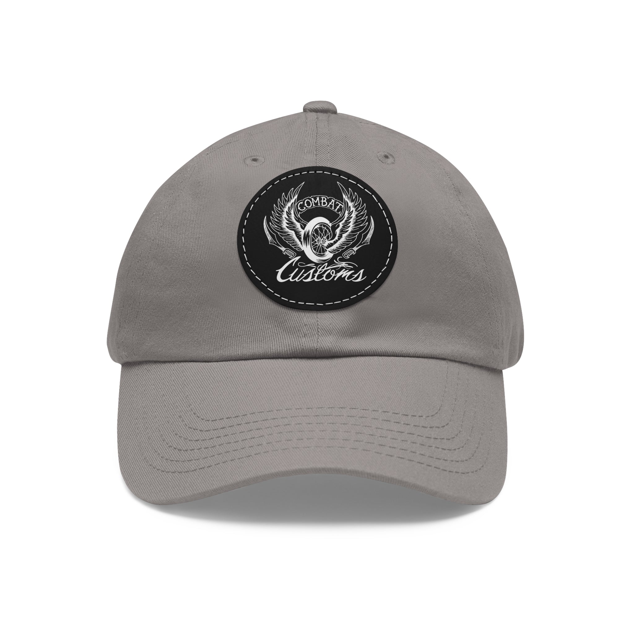 Vintage Motorcycle Customs Leather Patch Dad Hat