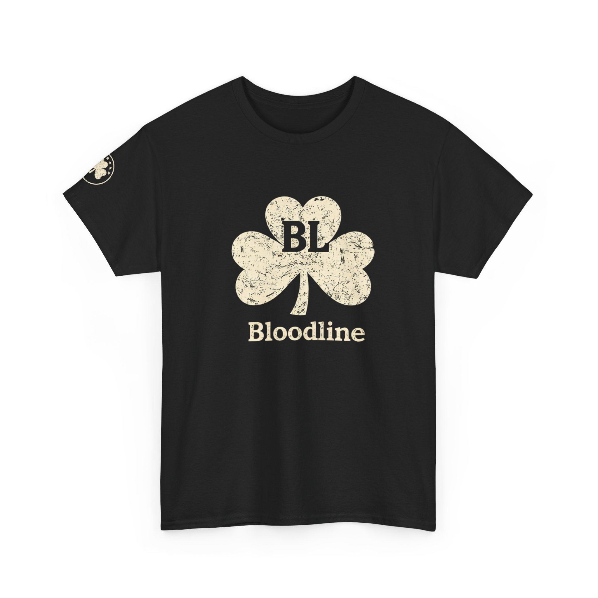 Bloodline Clover Graphic Tee — Vintage Shamrock BL Logo T-Shirt