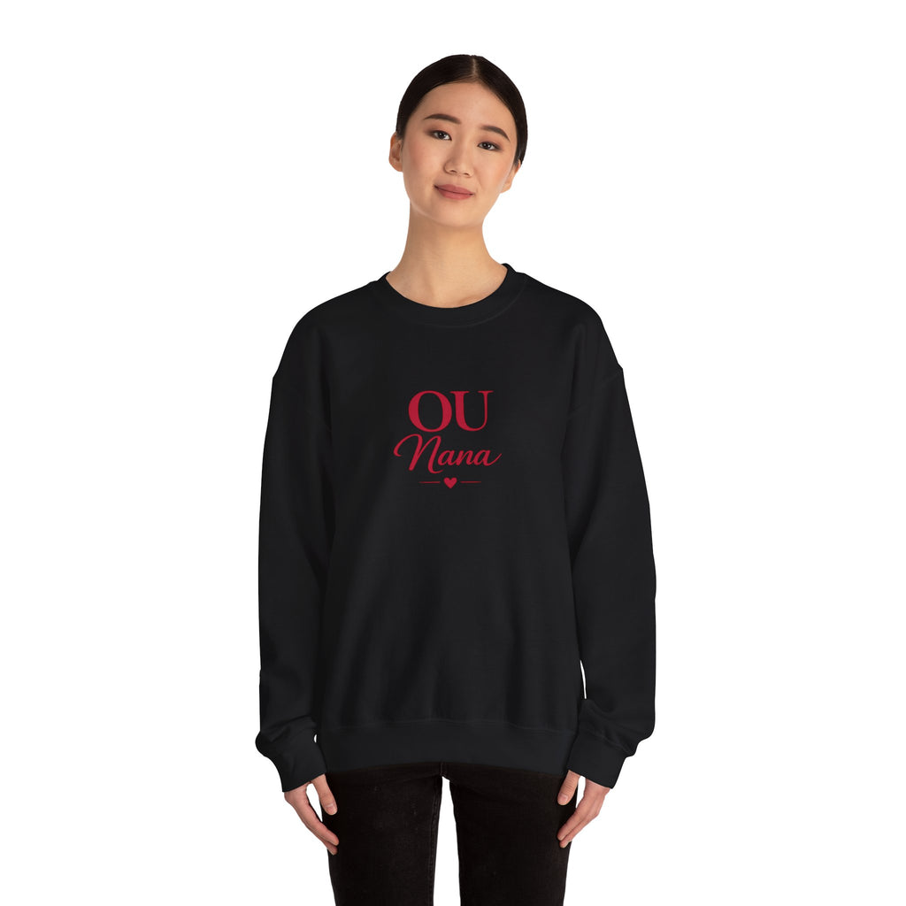 OU Nana Crewneck Sweatshirt — Cute Grandma Gift, Mom/Grandparent Shirt