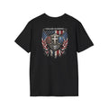 Called to Serve Military & First Responder T-Shirt — American Flag Shield Cross Design