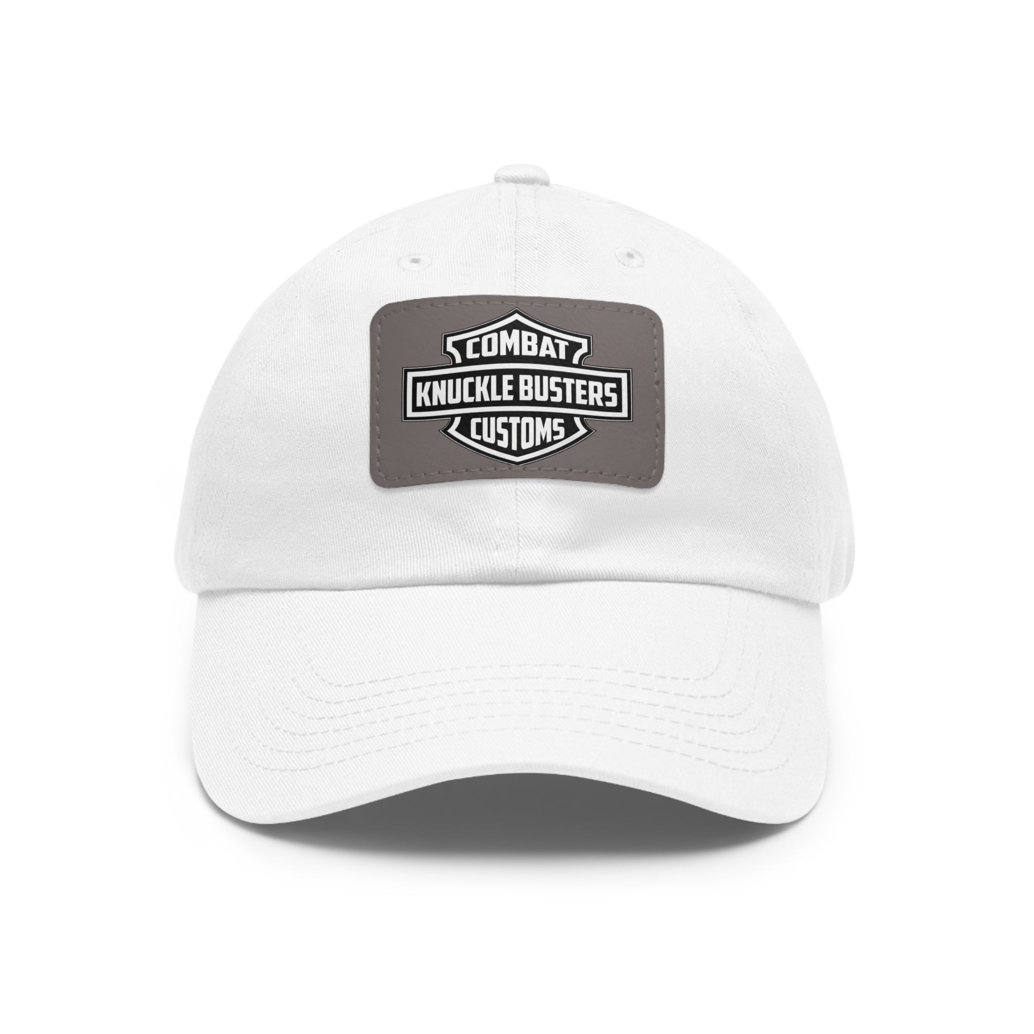 Combat Knuckle Busters Customs Leather Patch Dad Hat