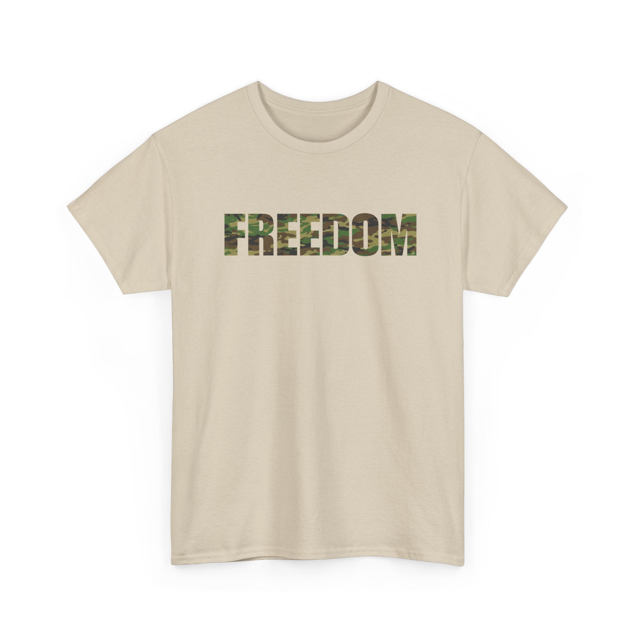 Freedom Camo Tee — Military-Inspired 'FREEDOM' Graphic T-Shirt