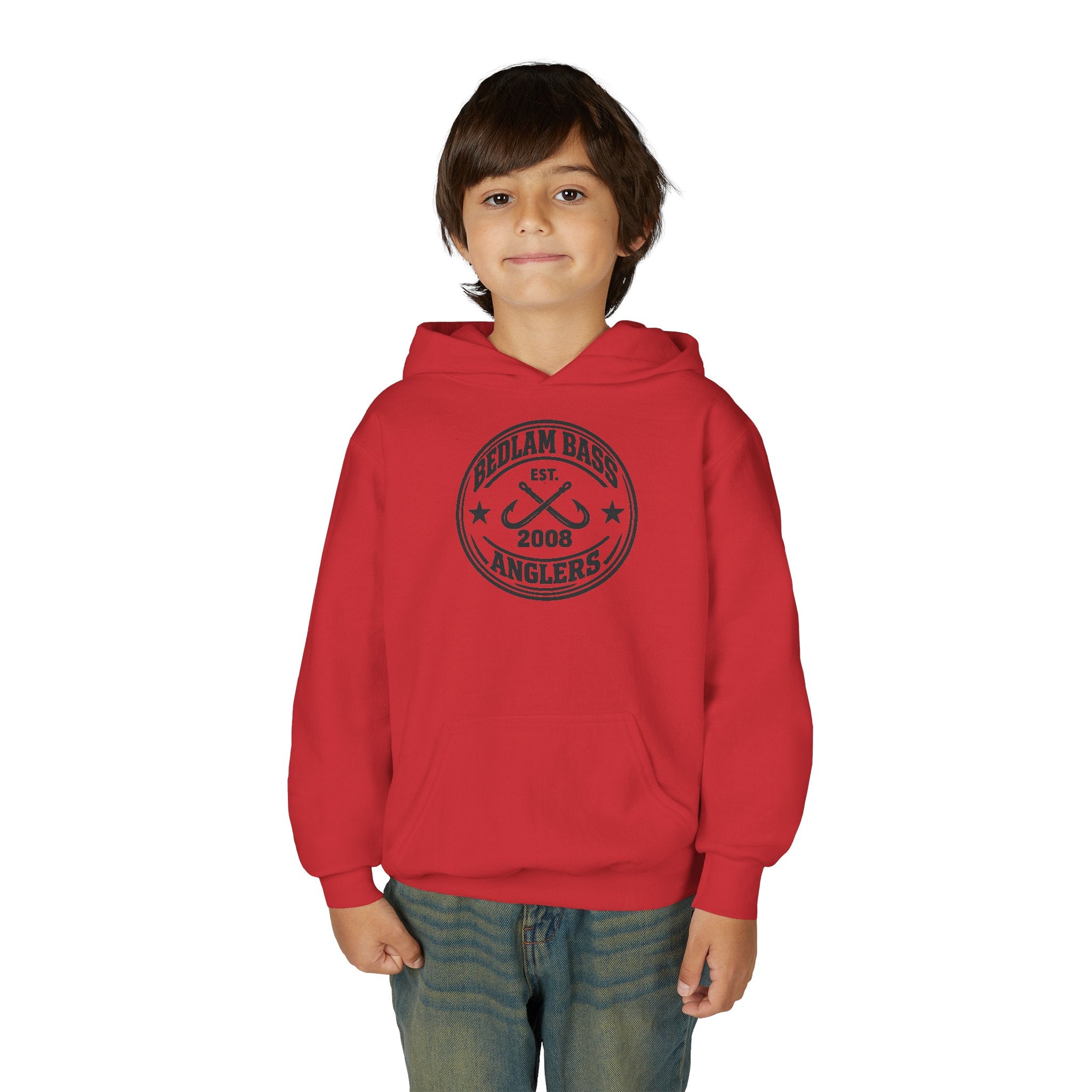 Youth Hoodie — Bedlam Bass Anglers 2008 Fishing Logo