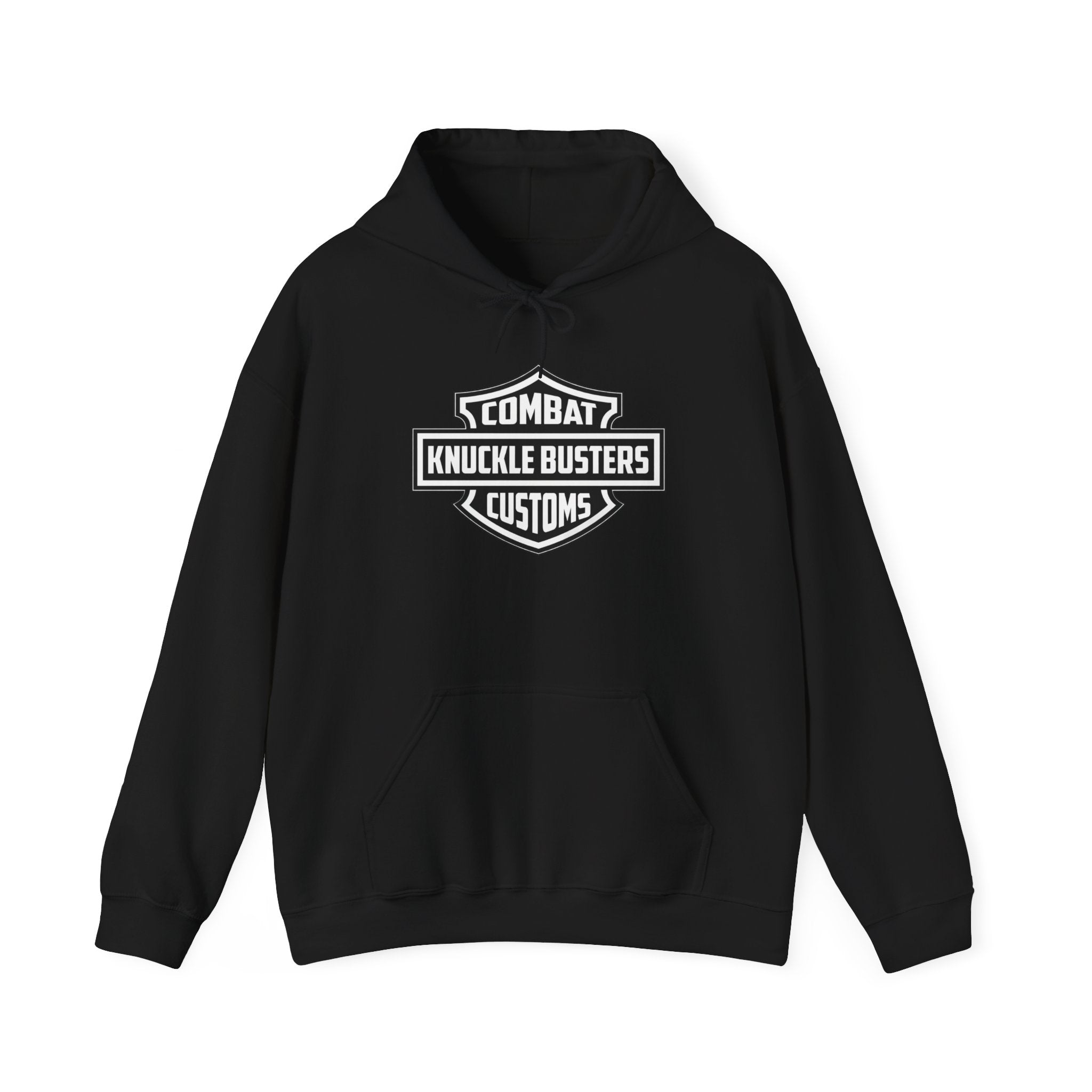Combat Knuckle Busters Customs Logo Hoodie – Motorcycle Club Style Pullover