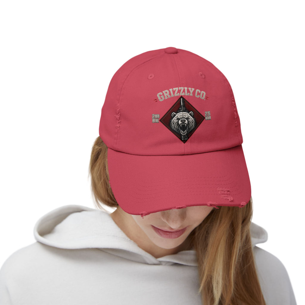 Distressed Bear Dad Hat – Vintage Rawr Bear Logo Cap