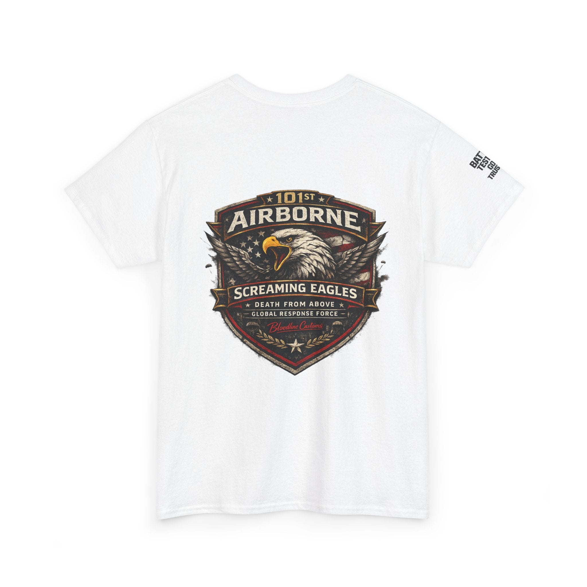 Airborne Screaming Eagles T‑Shirt — 'Bloodline' Military Patch Tee