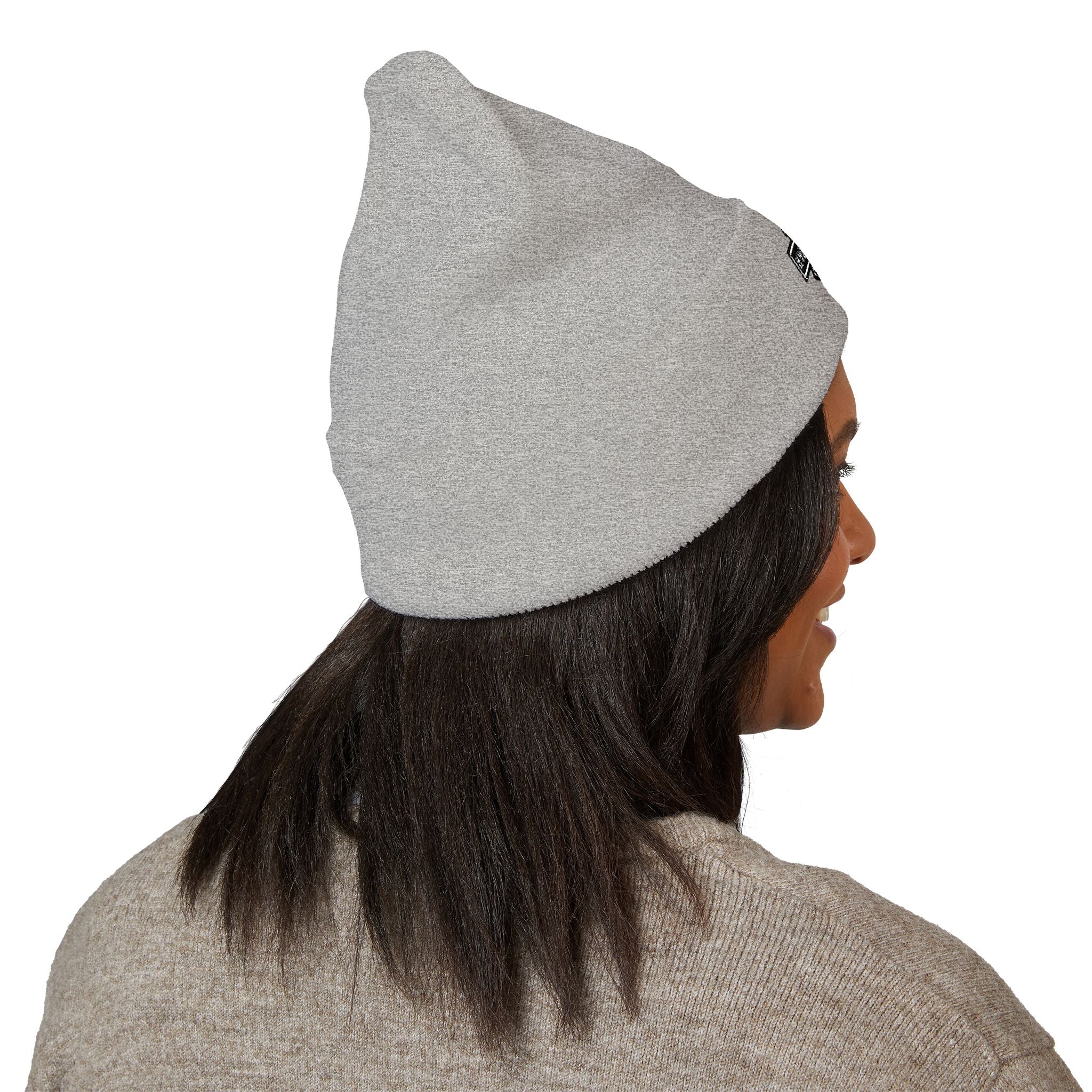Embroidered Classic Cuffed Beanie – Vintage Shield Logo Knit Hat