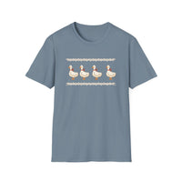 Cute Duck Row Graphic T-Shirt — Whimsical Farm Animal Tee