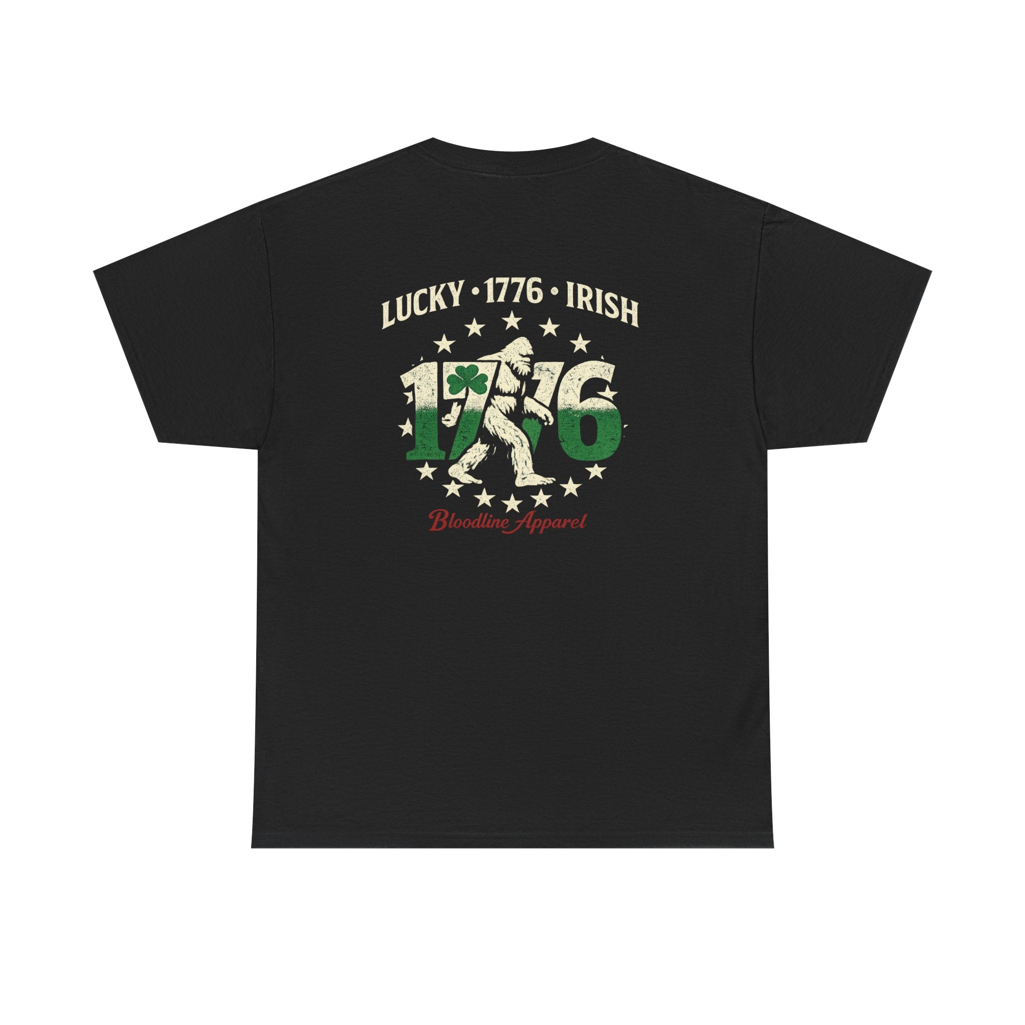 T-Shirt — "Lucky 1776 Irish" Vintage St. Patrick’s Day Tee (Patriotic Clover 1776 Design)