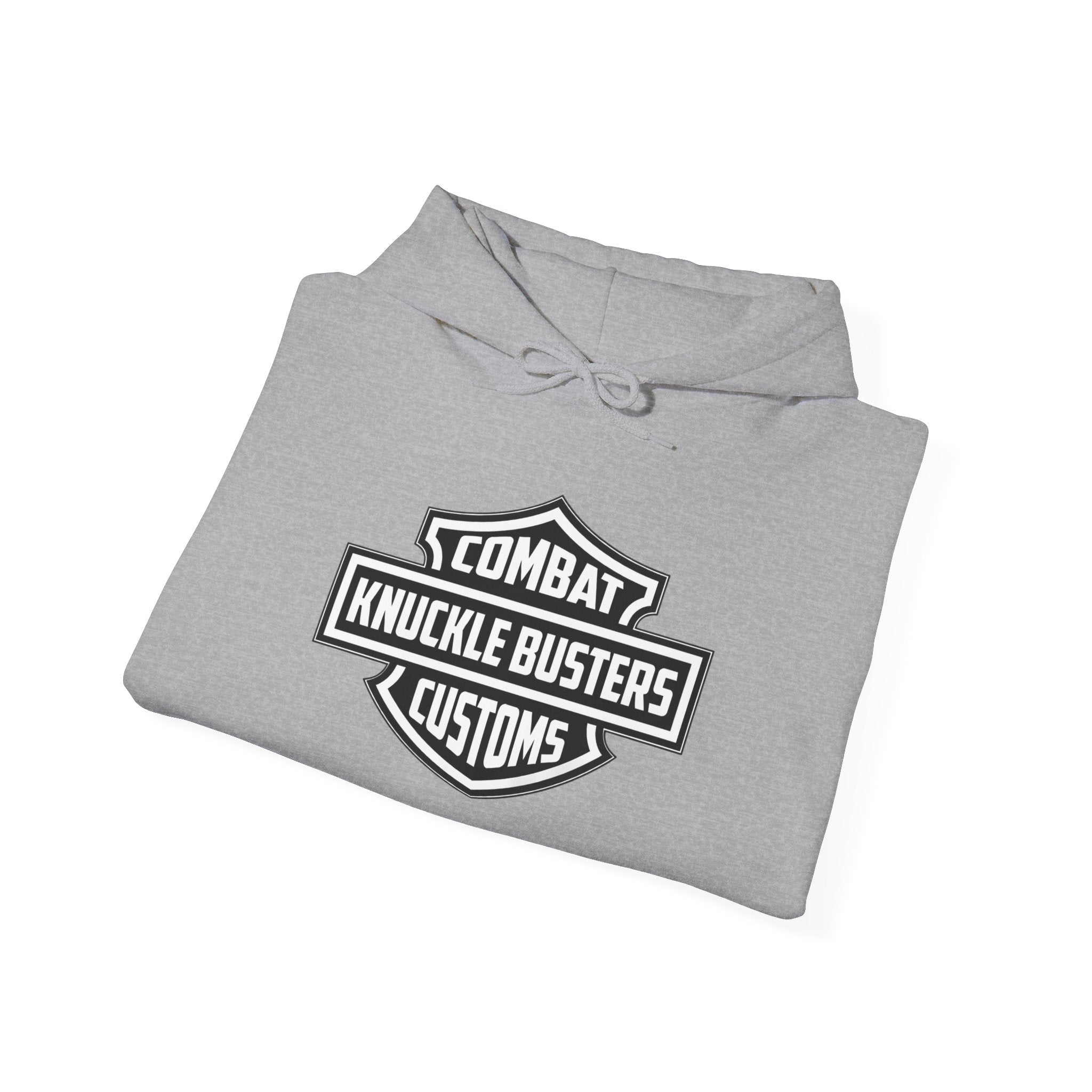 Combat Knuckle Busters Customs Logo Hoodie – Motorcycle Club Style Pullover