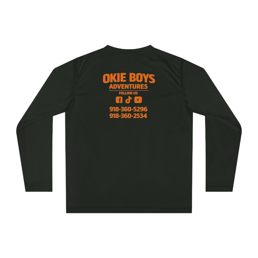 Okie Boys Adventures Long Sleeve Shirt – Fishing & Outdoors Logo Performance Tee