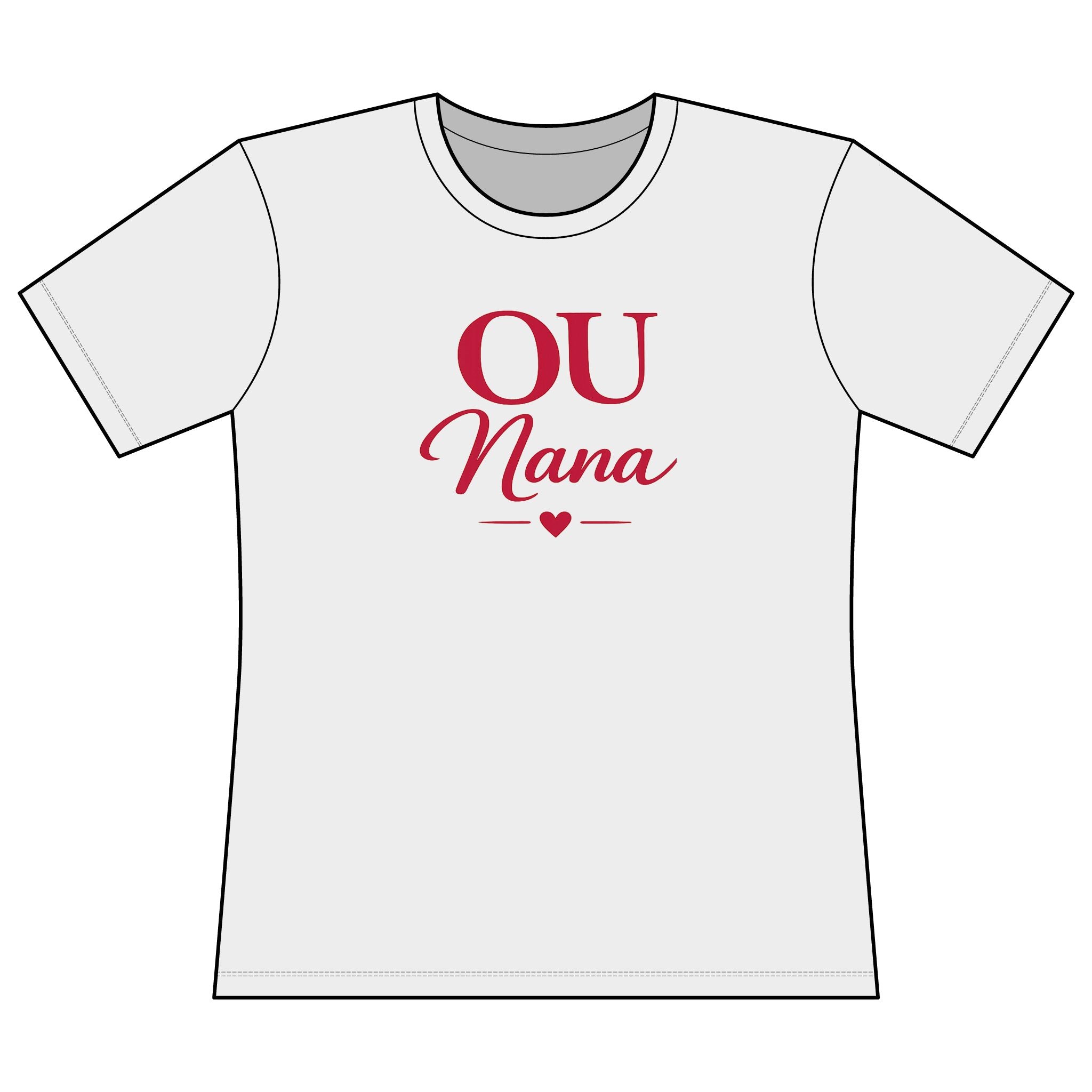 OU Nana T-Shirt – Cute Grandma Gift, Mother’s Day & Birthday Tee
