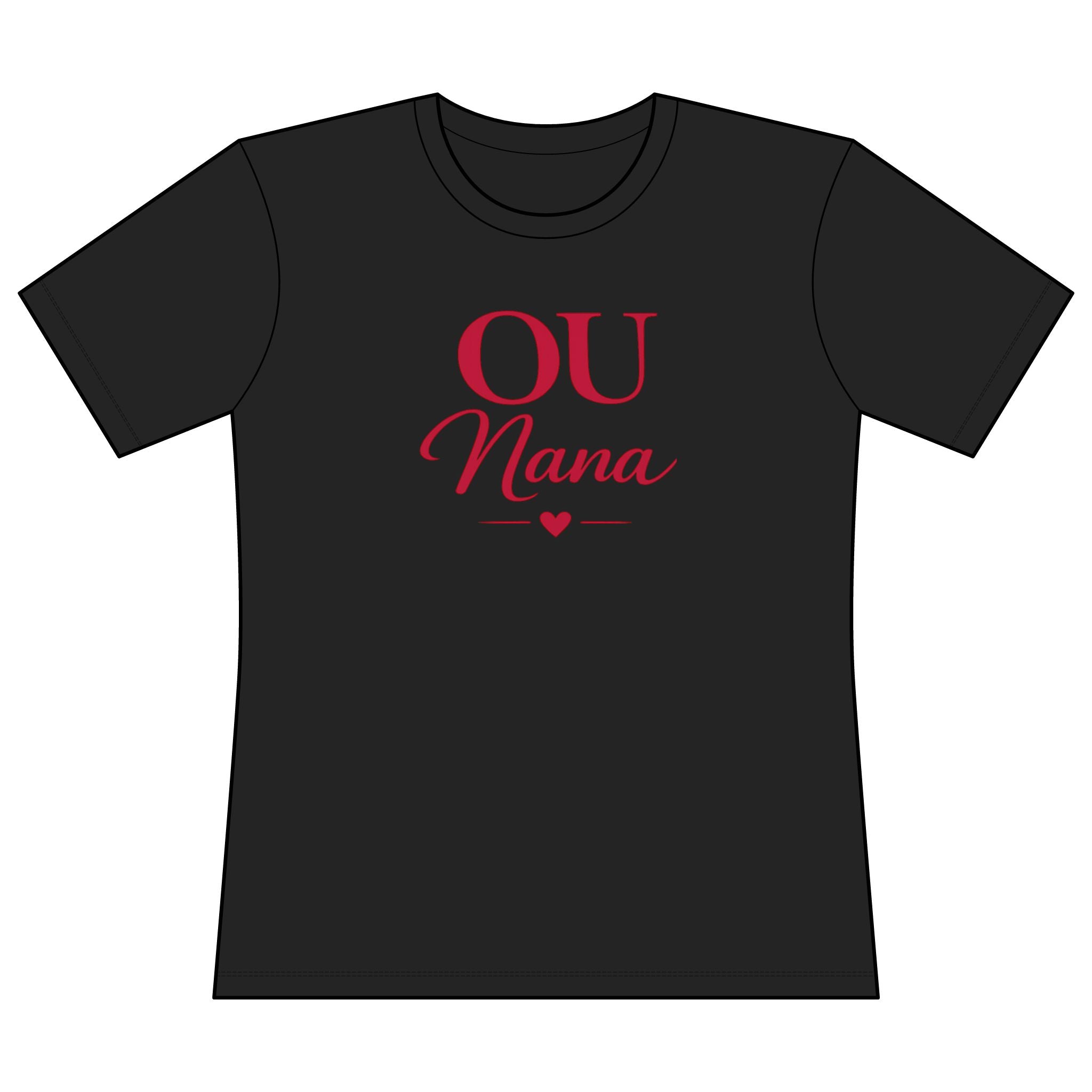OU Nana T-Shirt – Cute Grandma Gift, Mother’s Day & Birthday Tee