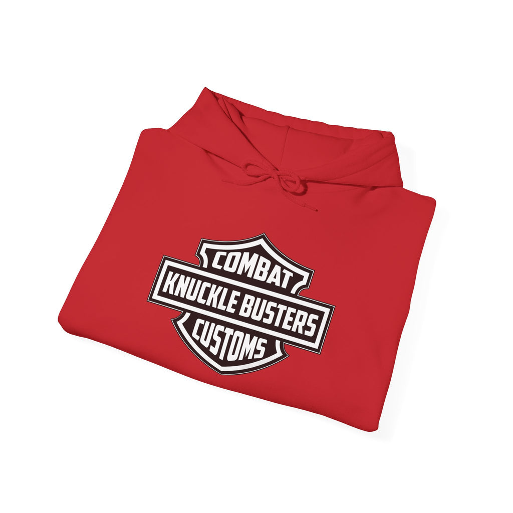 Combat Knuckle Busters Customs Logo Hoodie – Motorcycle Club Style Pullover