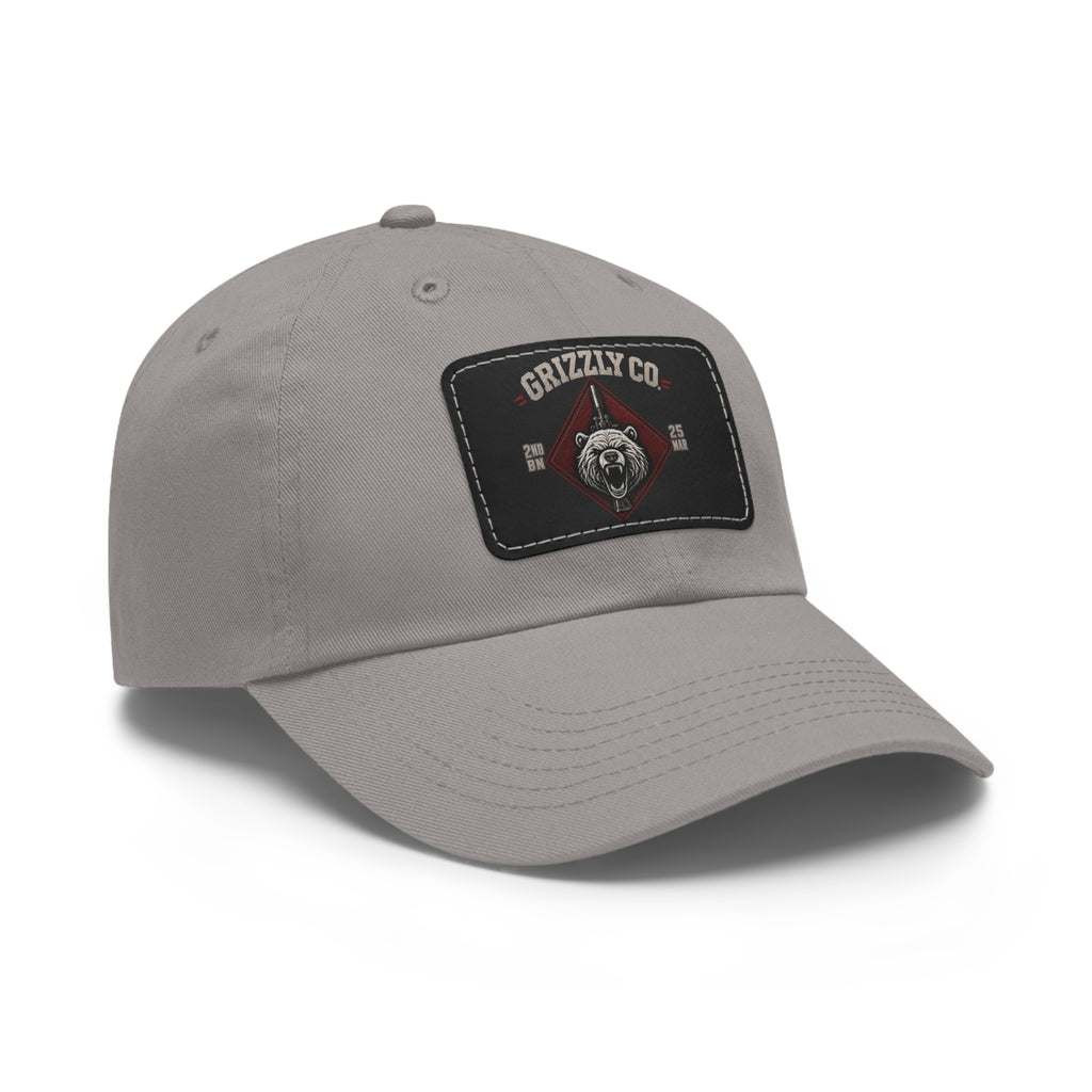 Bear Logo Leather Patch Dad Hat — Vintage Outdoor Cap