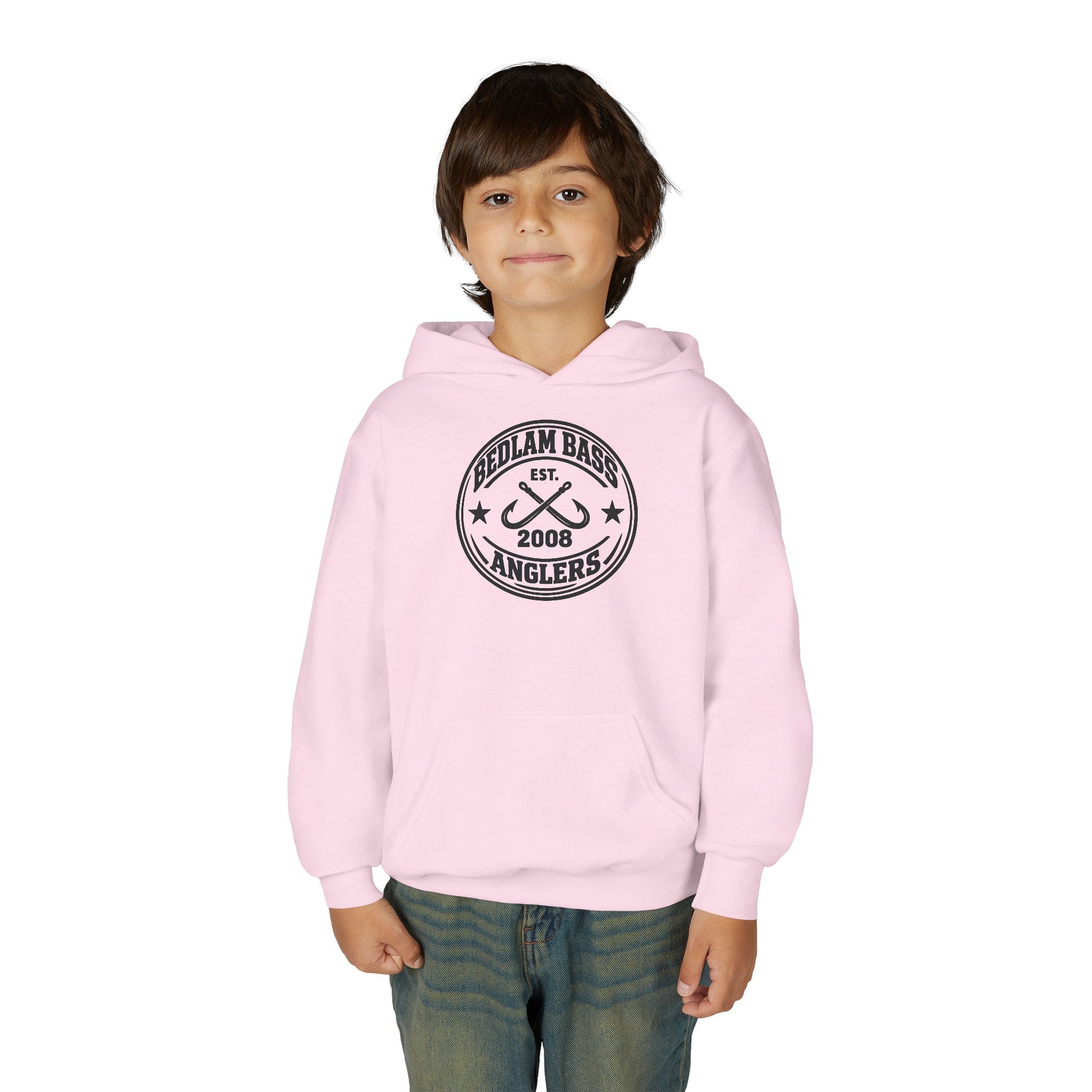 Youth Hoodie — Bedlam Bass Anglers 2008 Fishing Logo