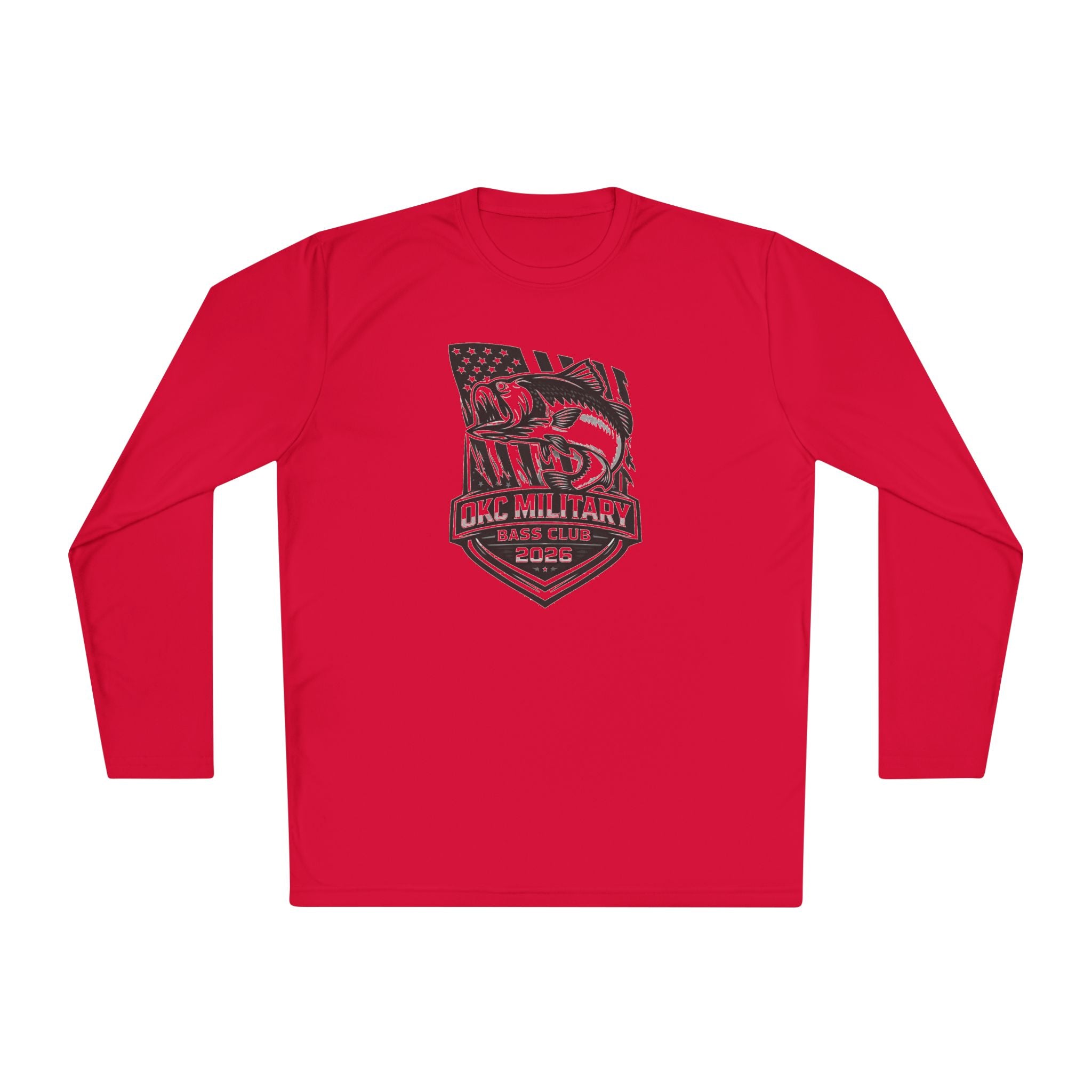 Military Bass Club Long Sleeve Tee — OKC Military Bass Club 2026 Fishing Shirt