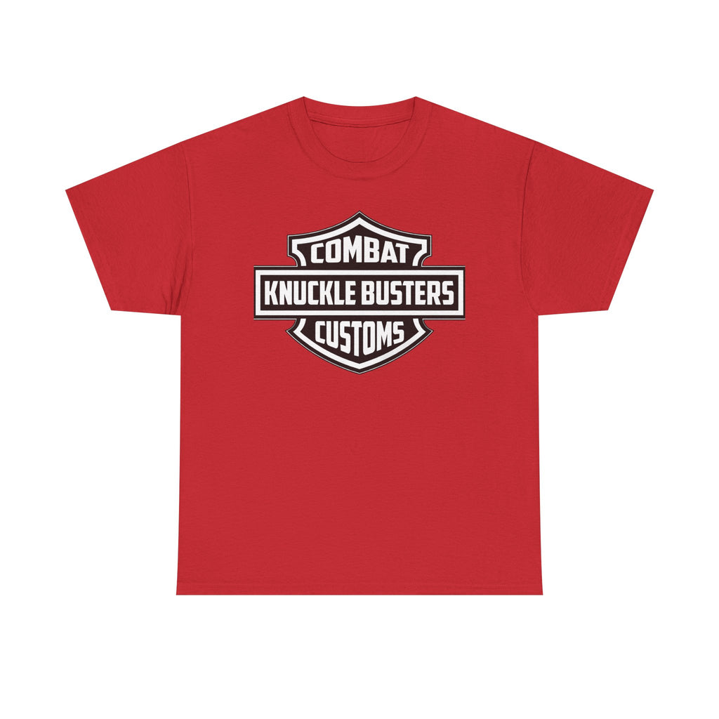Combat Knuckle Busters Customs Tee — Motorcycle Club Logo T-Shirt