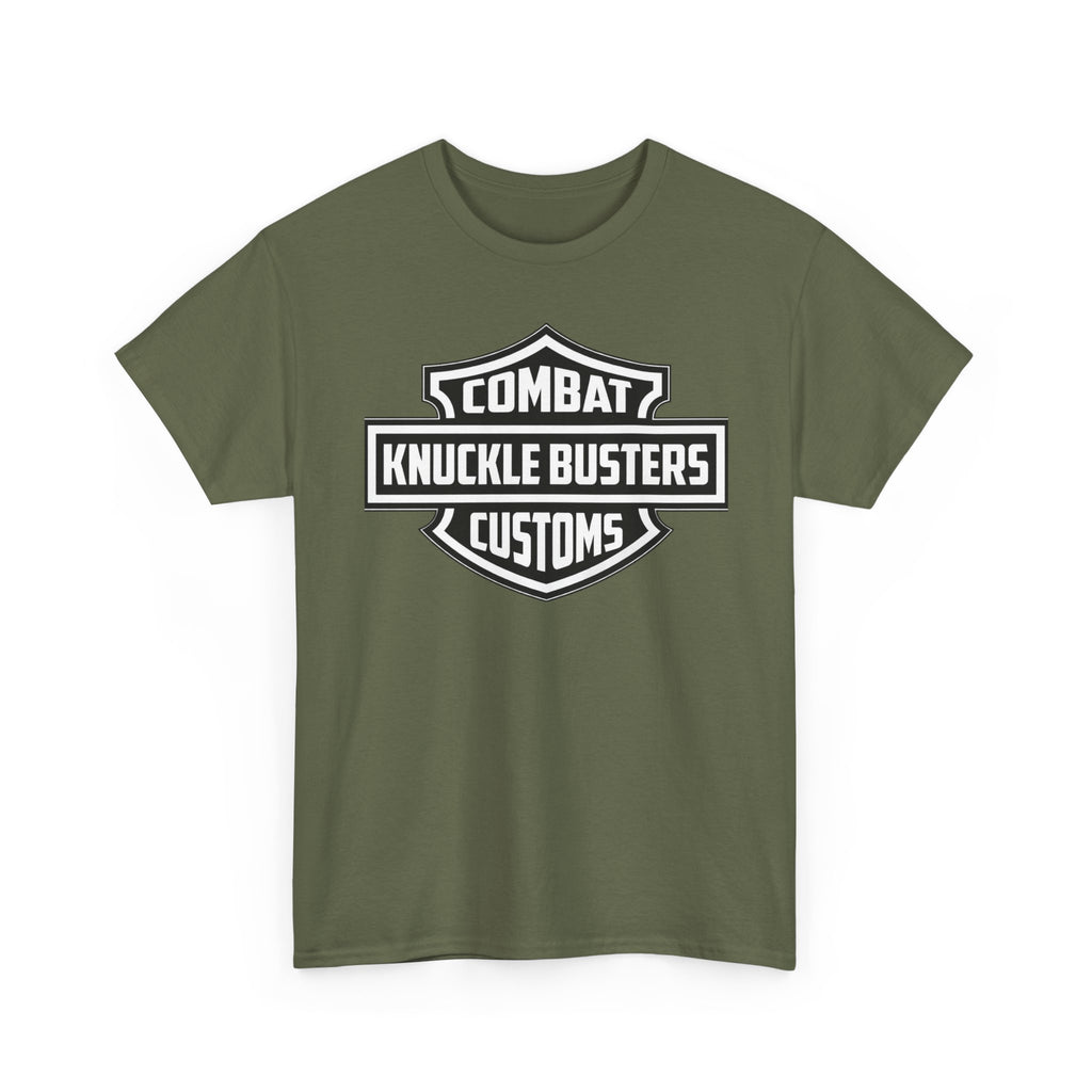 Combat Knuckle Busters Customs Tee — Motorcycle Club Logo T-Shirt