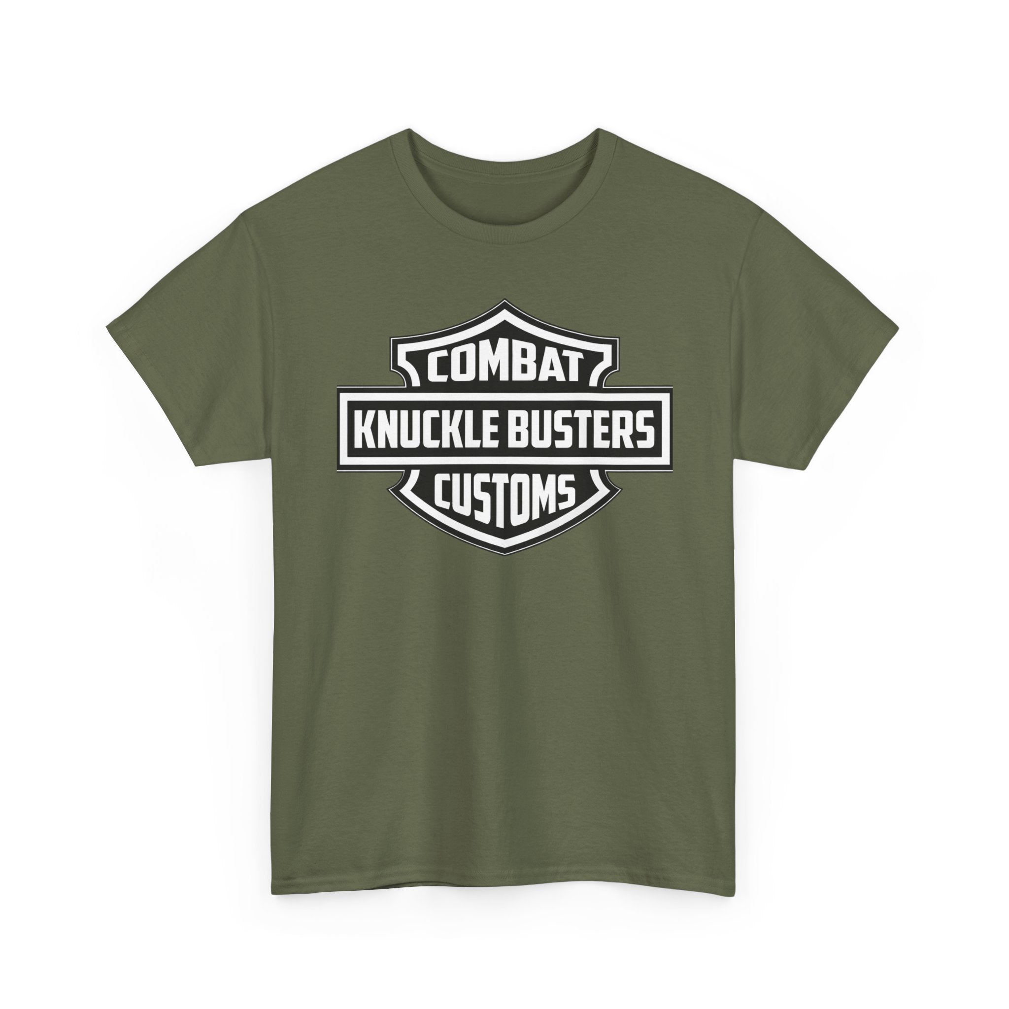 Combat Knuckle Busters Customs Tee — Motorcycle Club Logo T-Shirt