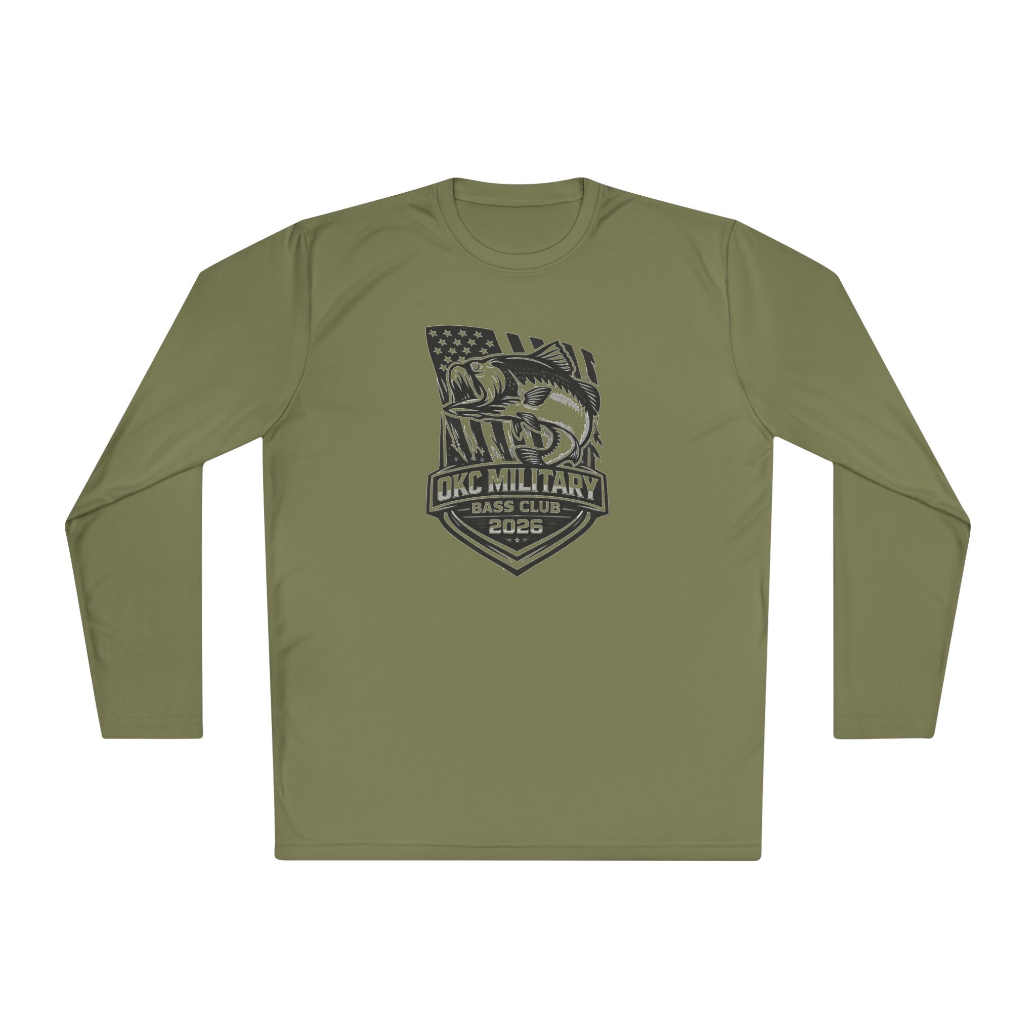 Military Bass Club Long Sleeve Tee — OKC Military Bass Club 2026 Fishing Shirt
