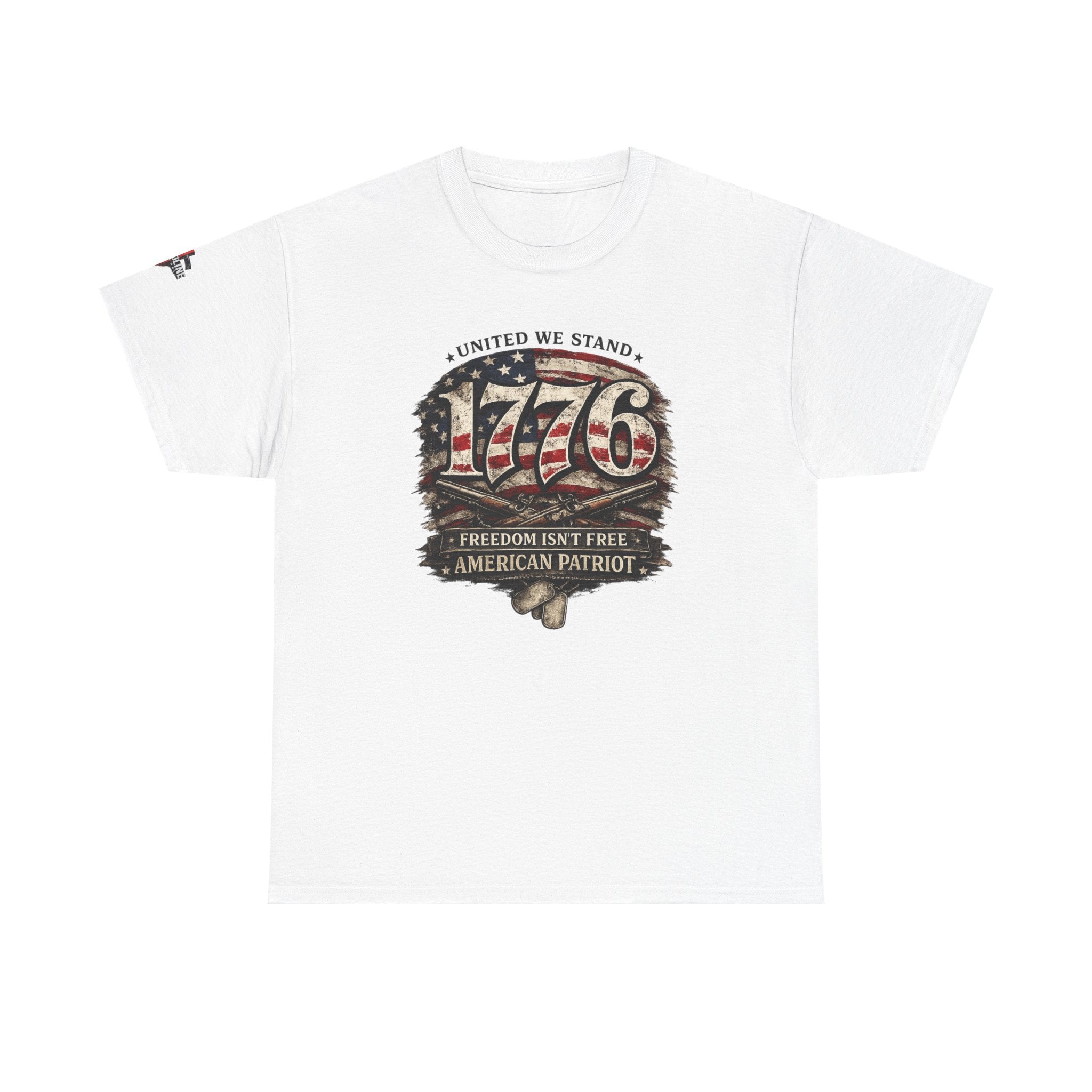 1776 American Patriot T-Shirt — 'United We Stand' Vintage Flag Tee