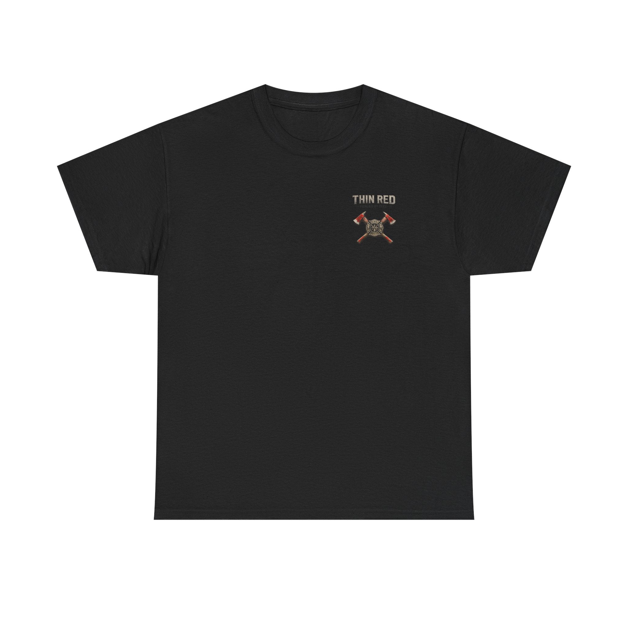 Thin Red Line Firefighter T-Shirt — Thin Red Flag Rescue Tee