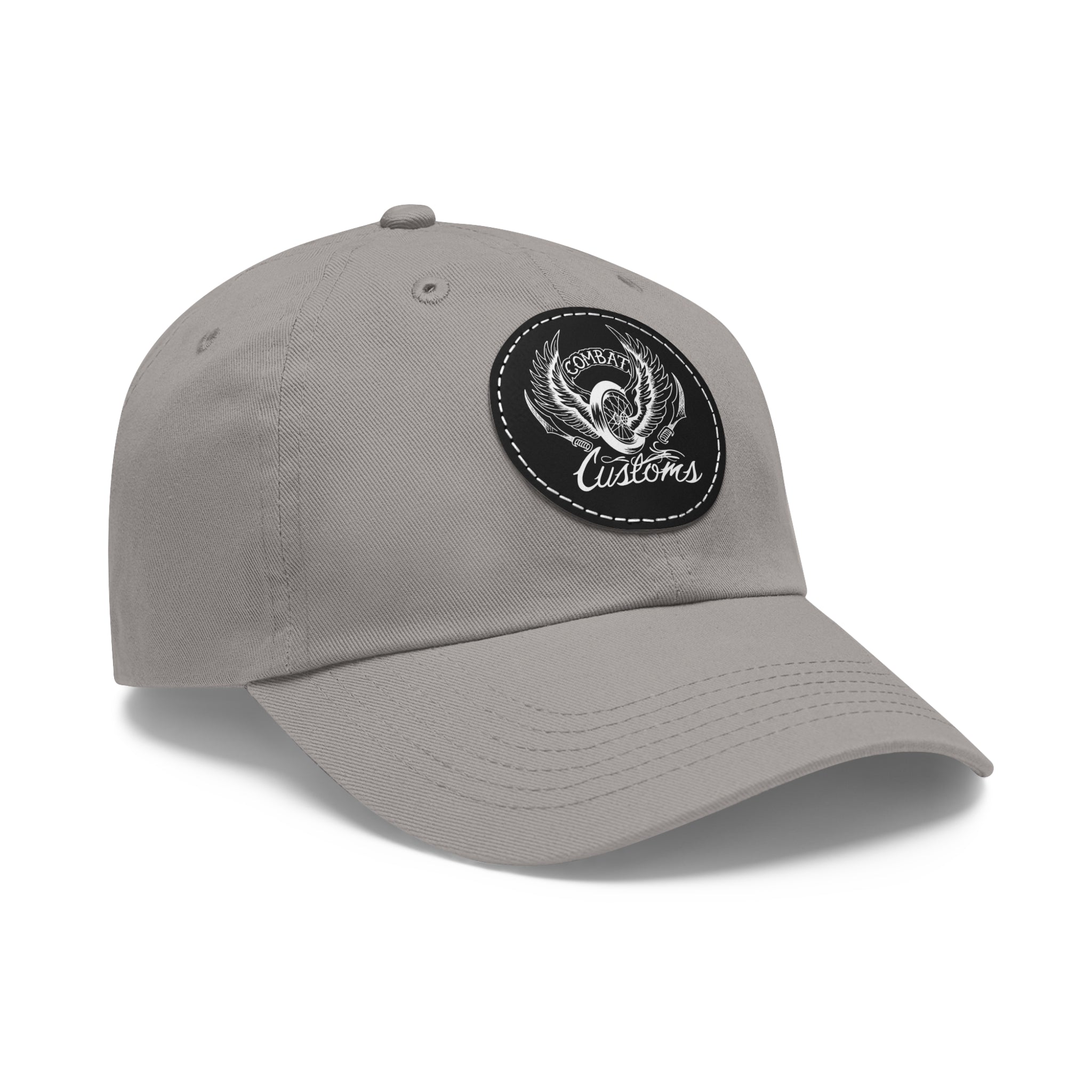 Vintage Motorcycle Customs Leather Patch Dad Hat