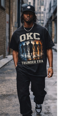 OKC Thunder Era T-Shirt — Basketball Team Silhouette Tee