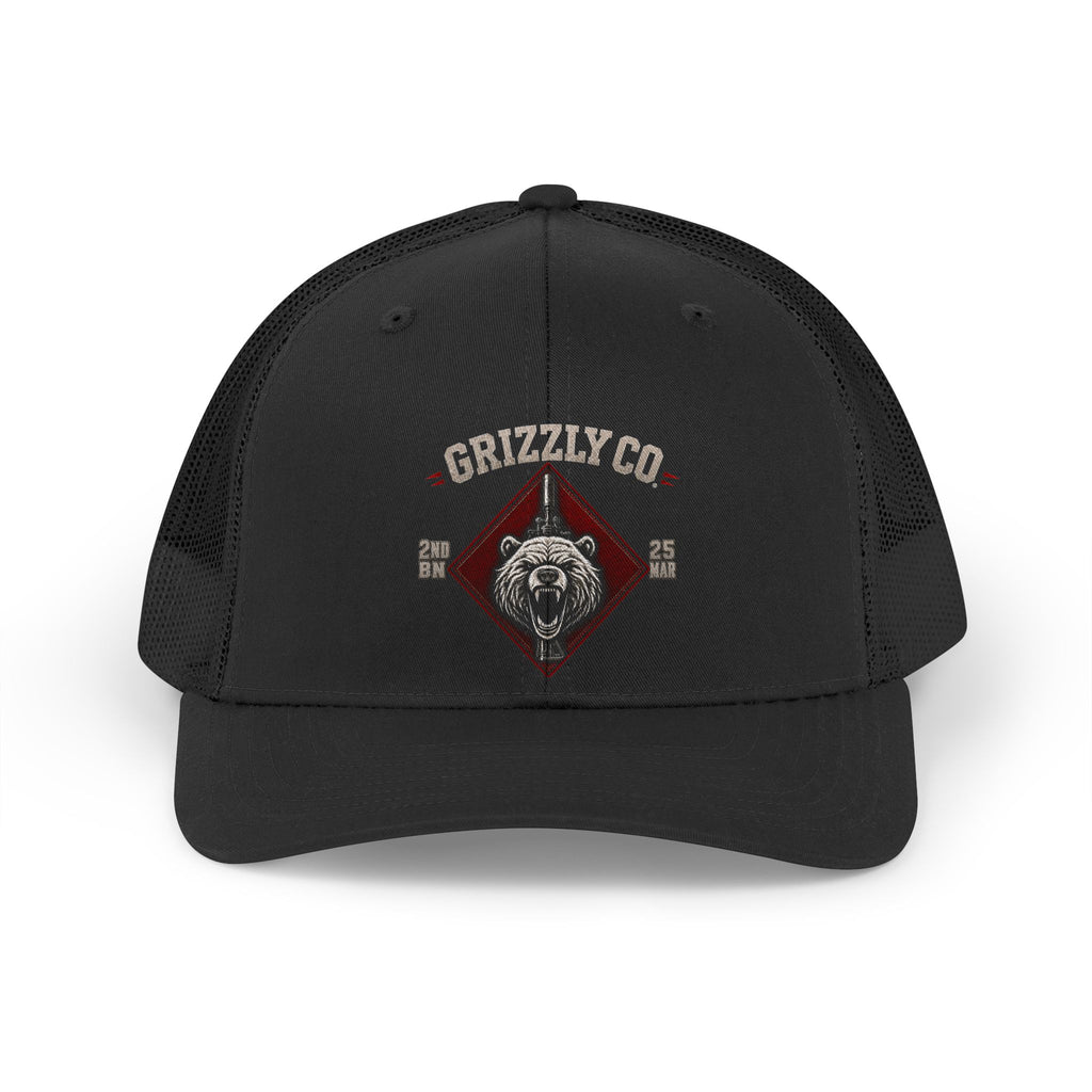 Trucker Hat — Retro Roaring Bear Embroidered Mesh Cap