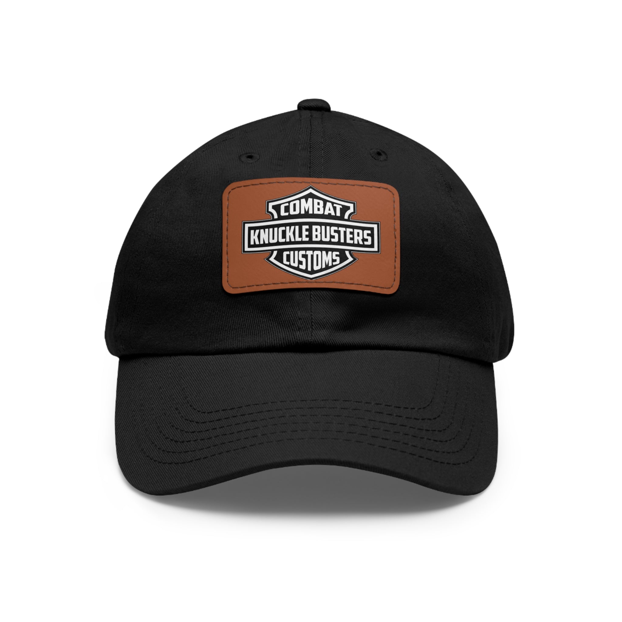 Combat Knuckle Busters Customs Leather Patch Dad Hat