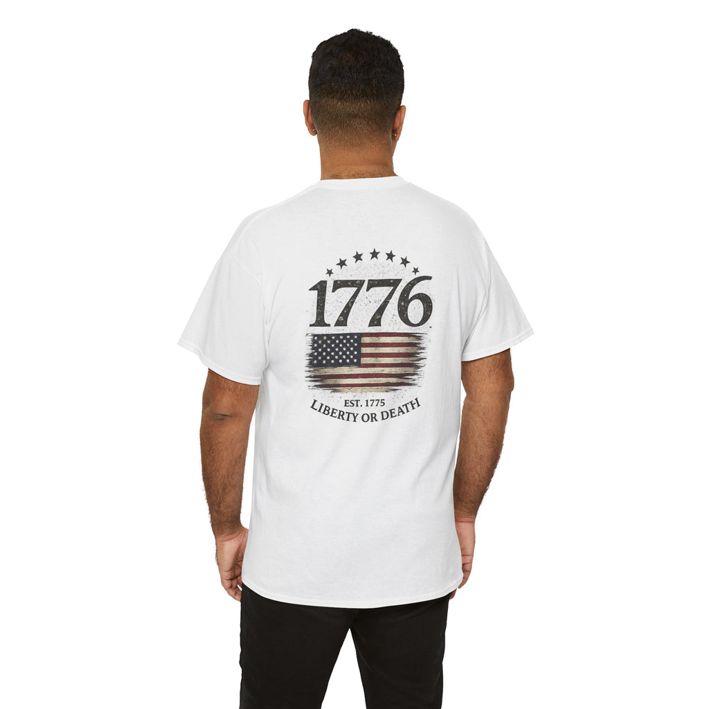 1776 American Flag T-Shirt — Liberty or Death Patriotic Tee
