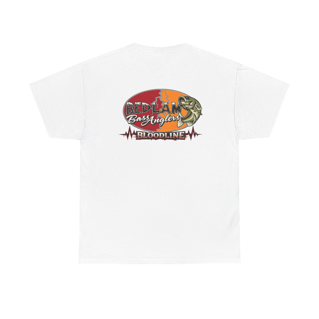 Fishing Bass Graphic Tee — "Red Lake Bassington" Vintage Sunset T-Shirt