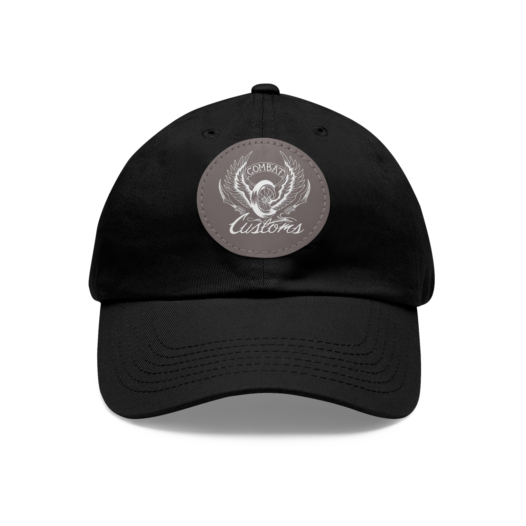 Vintage Motorcycle Customs Leather Patch Dad Hat