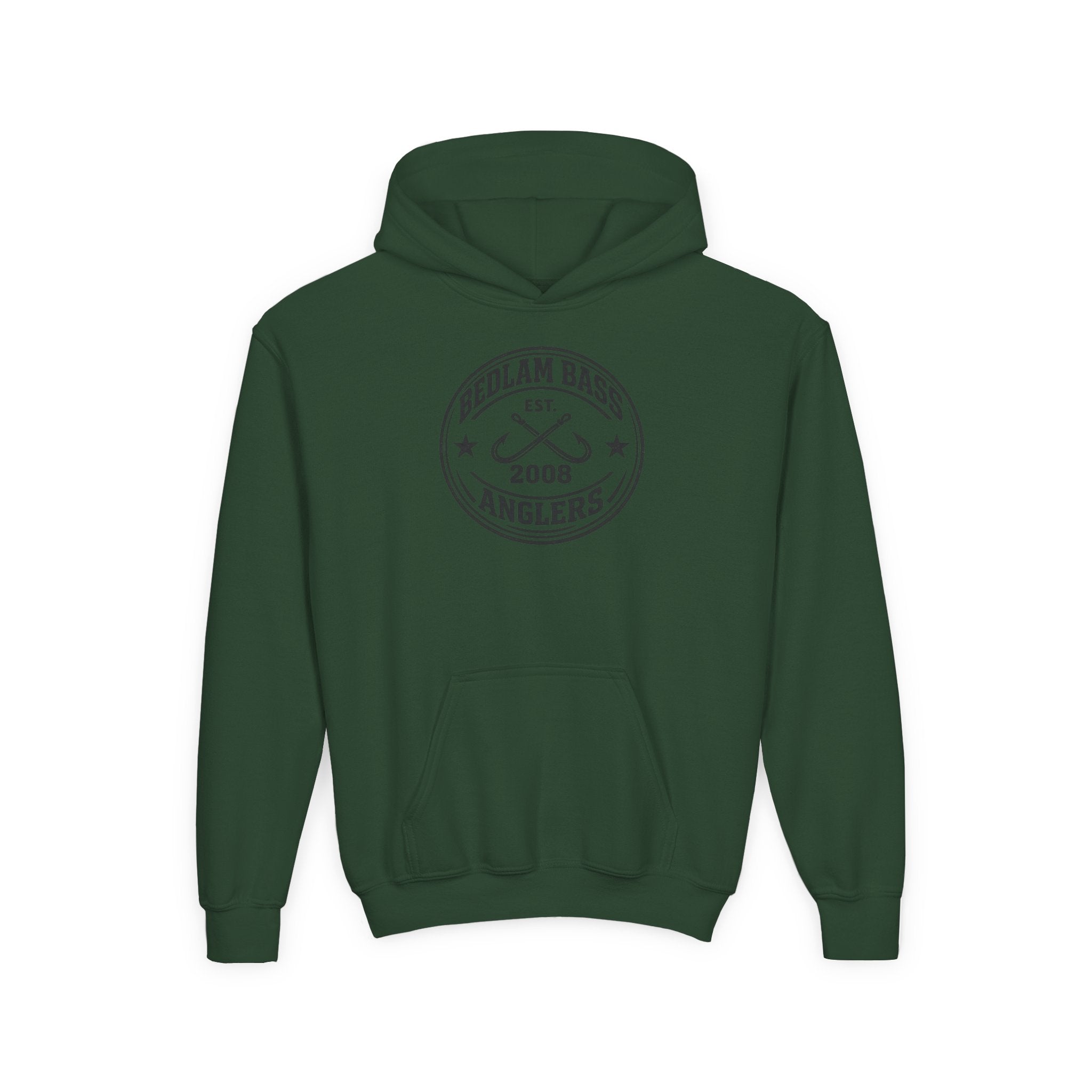 Youth Hoodie — Bedlam Bass Anglers 2008 Fishing Logo