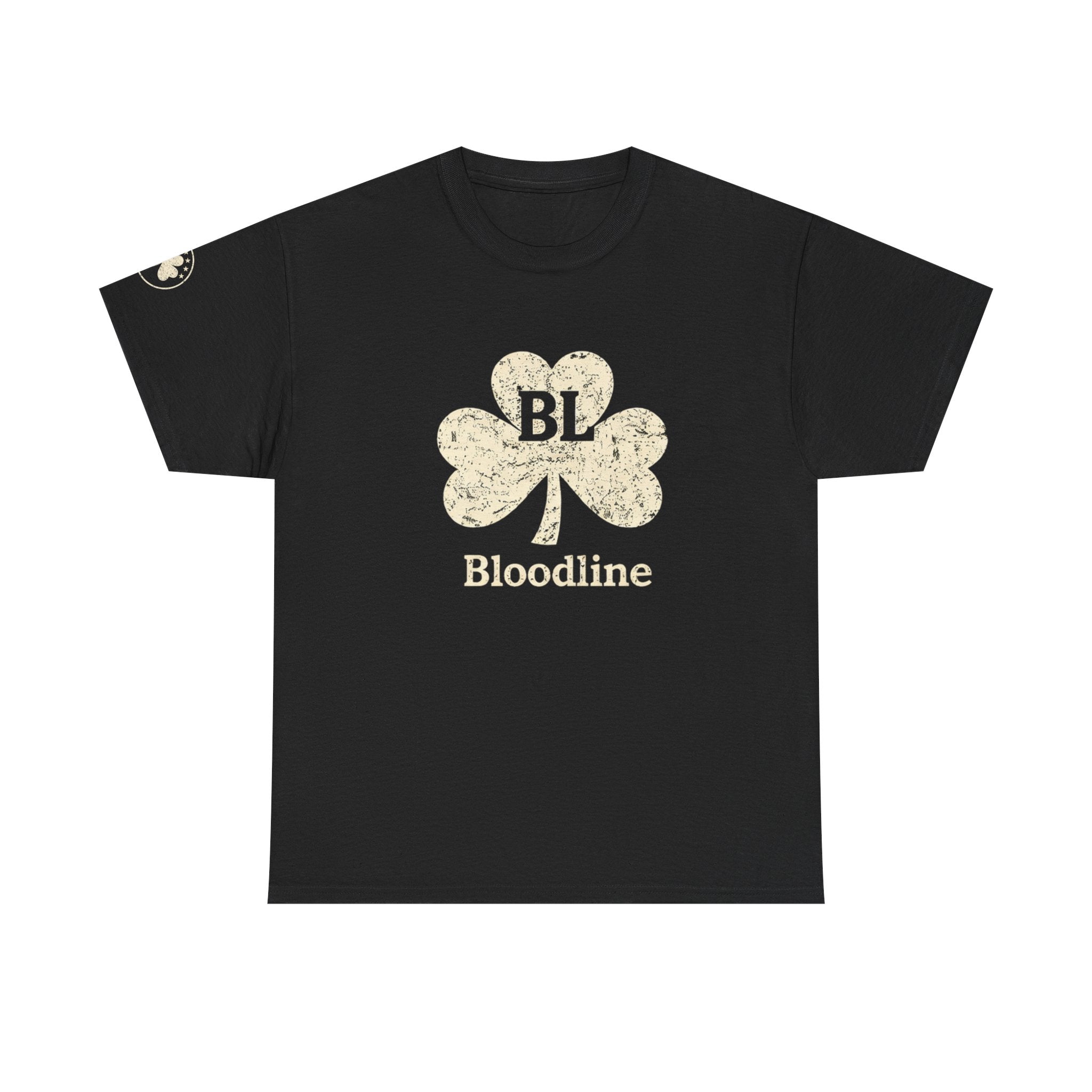 Bloodline Clover Graphic Tee — Vintage Shamrock BL Logo T-Shirt