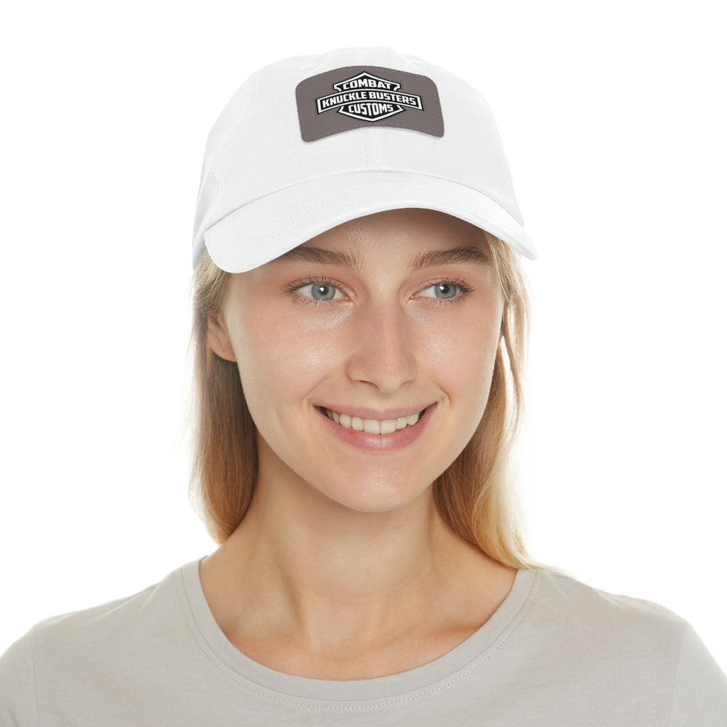 Combat Knuckle Busters Customs Leather Patch Dad Hat