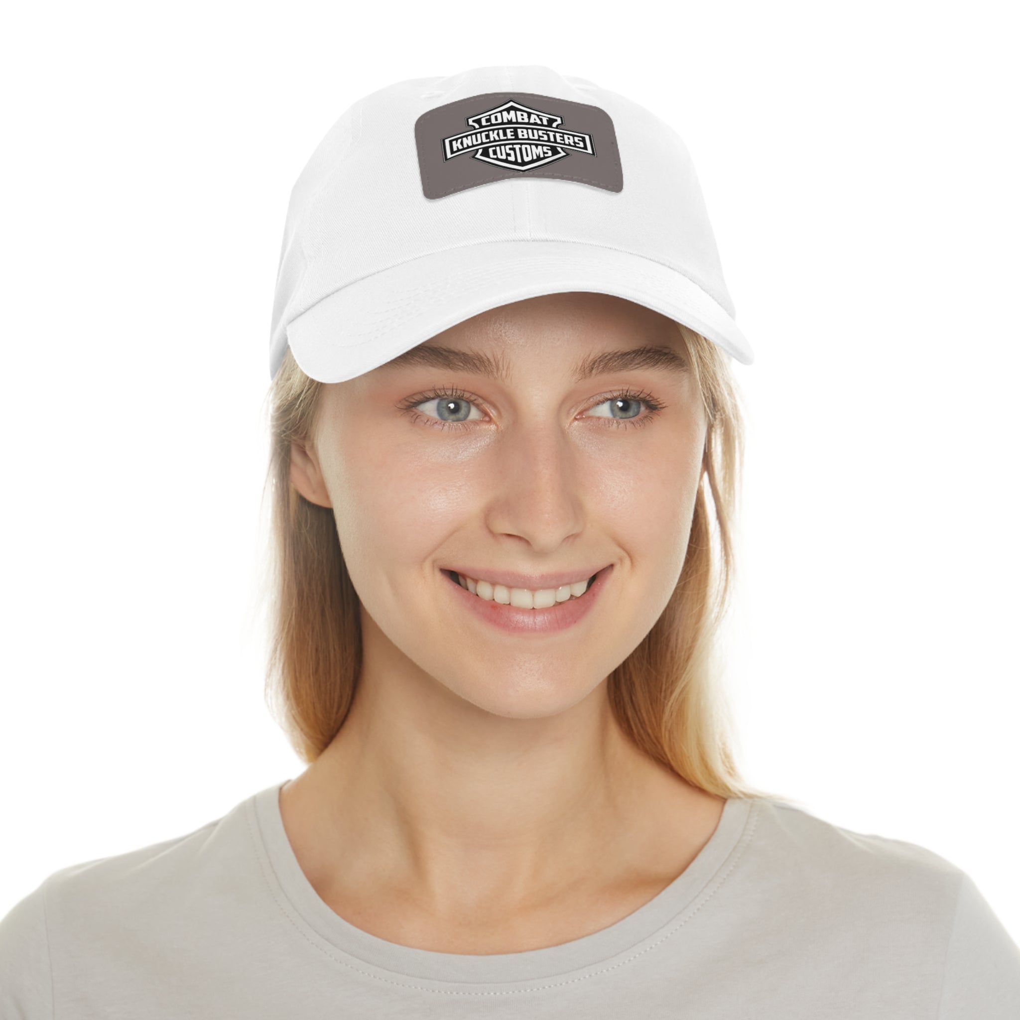 Combat Knuckle Busters Customs Leather Patch Dad Hat