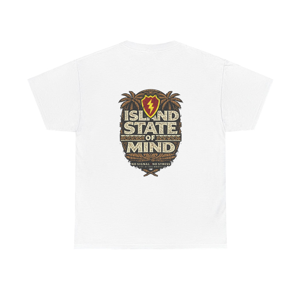 Island State of Mind T-Shirt | Retro Palm Trees Shield Graphic
