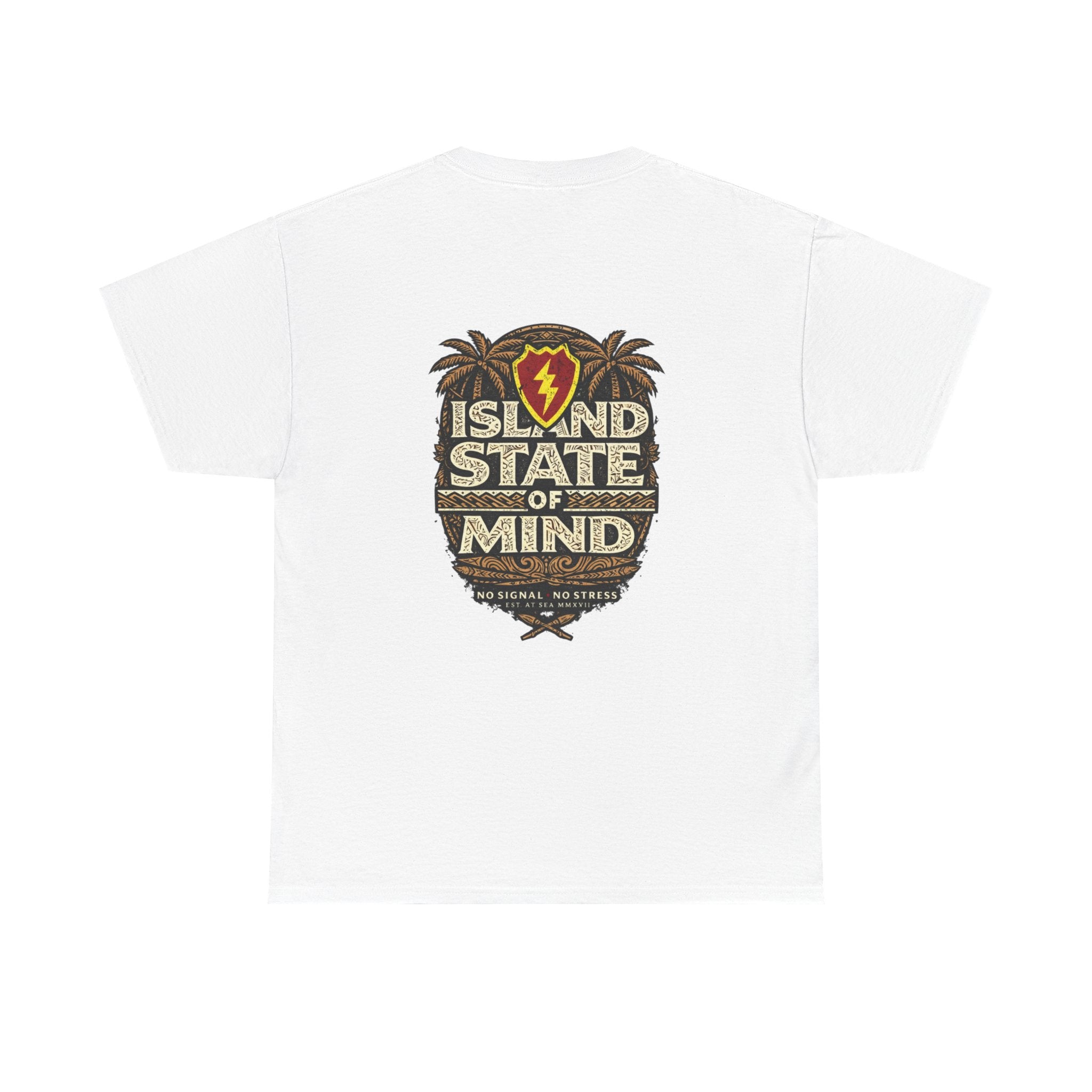 Island State of Mind T-Shirt | Retro Palm Trees Shield Graphic