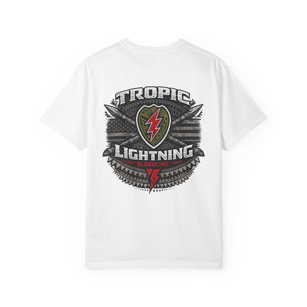 Tropic Lightning Badge T-shirt | Bloodline American Flag Chest Logo